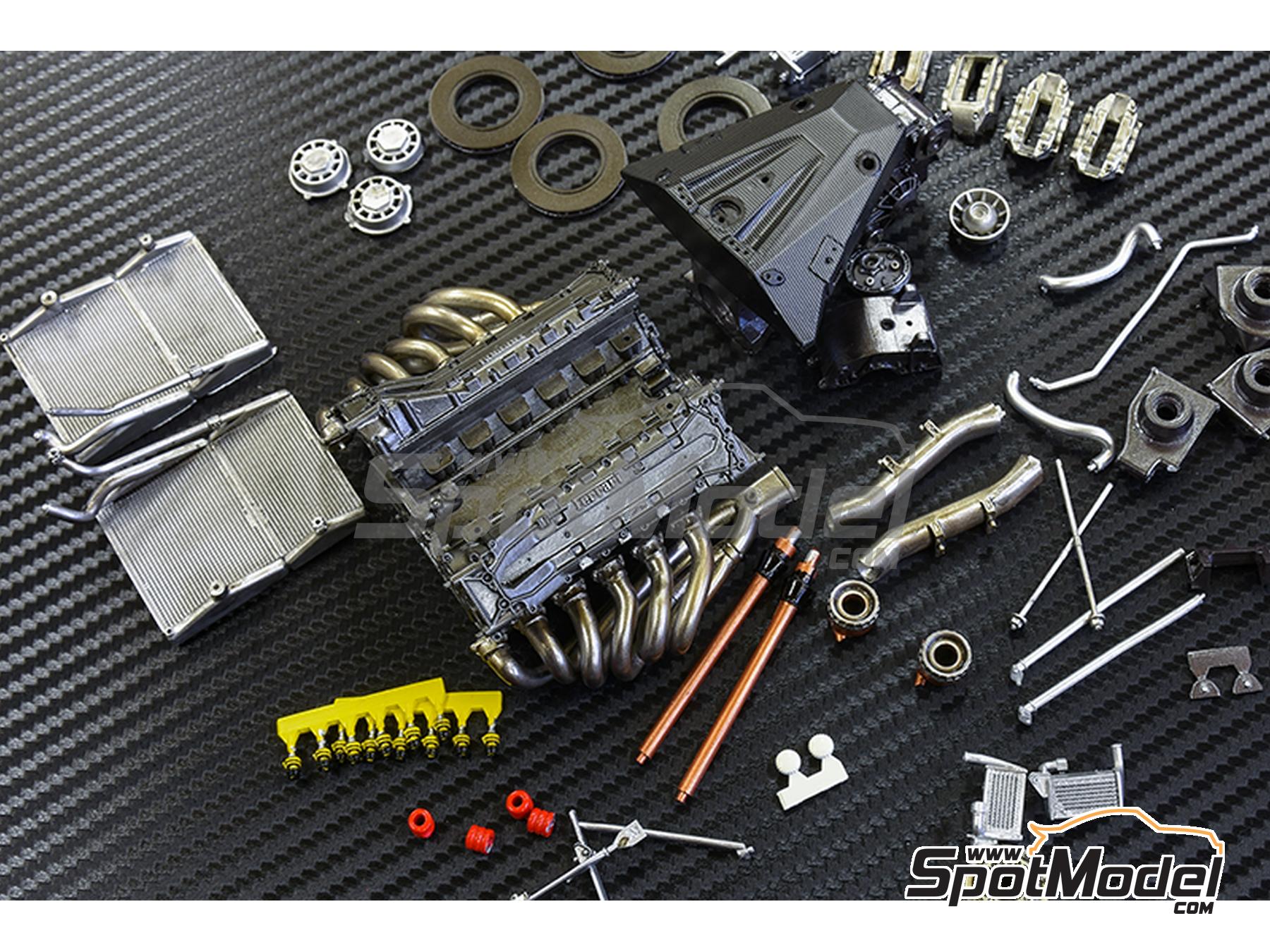 Image 6: Ferrari 412T2 Scuderia Ferrari Team sponsored by Agip - Canadian Formula 1 Grand Prix 1995 | Car scale model kit in 1/12 scale manufactured by Model Factory Hiro (ref.&nbsp;MFH-K852, also 4580011508529, K852 and K-852)