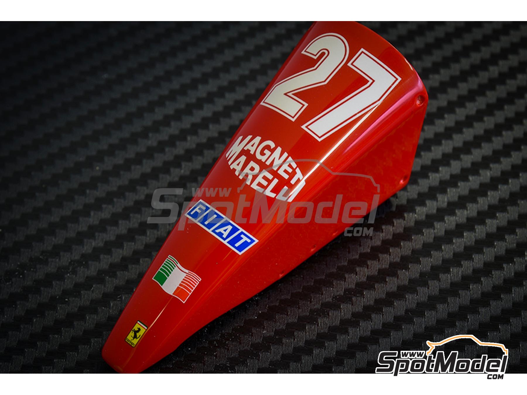Image 8: Ferrari 412T2 Scuderia Ferrari Team sponsored by Agip - Canadian Formula 1 Grand Prix 1995 | Car scale model kit in 1/12 scale manufactured by Model Factory Hiro (ref.&nbsp;MFH-K852, also 4580011508529, K852 and K-852)