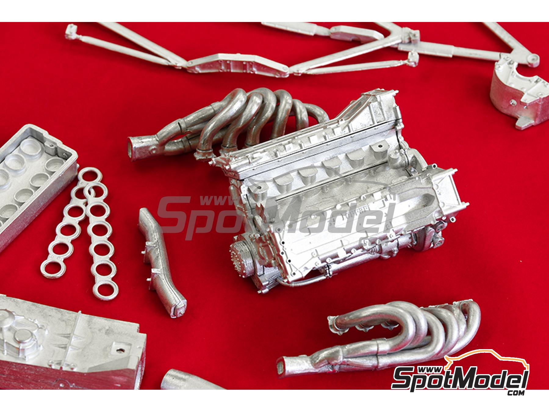 Image 10: Ferrari 412T2 Scuderia Ferrari Team sponsored by Agip - Canadian Formula 1 Grand Prix 1995 | Car scale model kit in 1/12 scale manufactured by Model Factory Hiro (ref.&nbsp;MFH-K852, also 4580011508529, K852 and K-852)