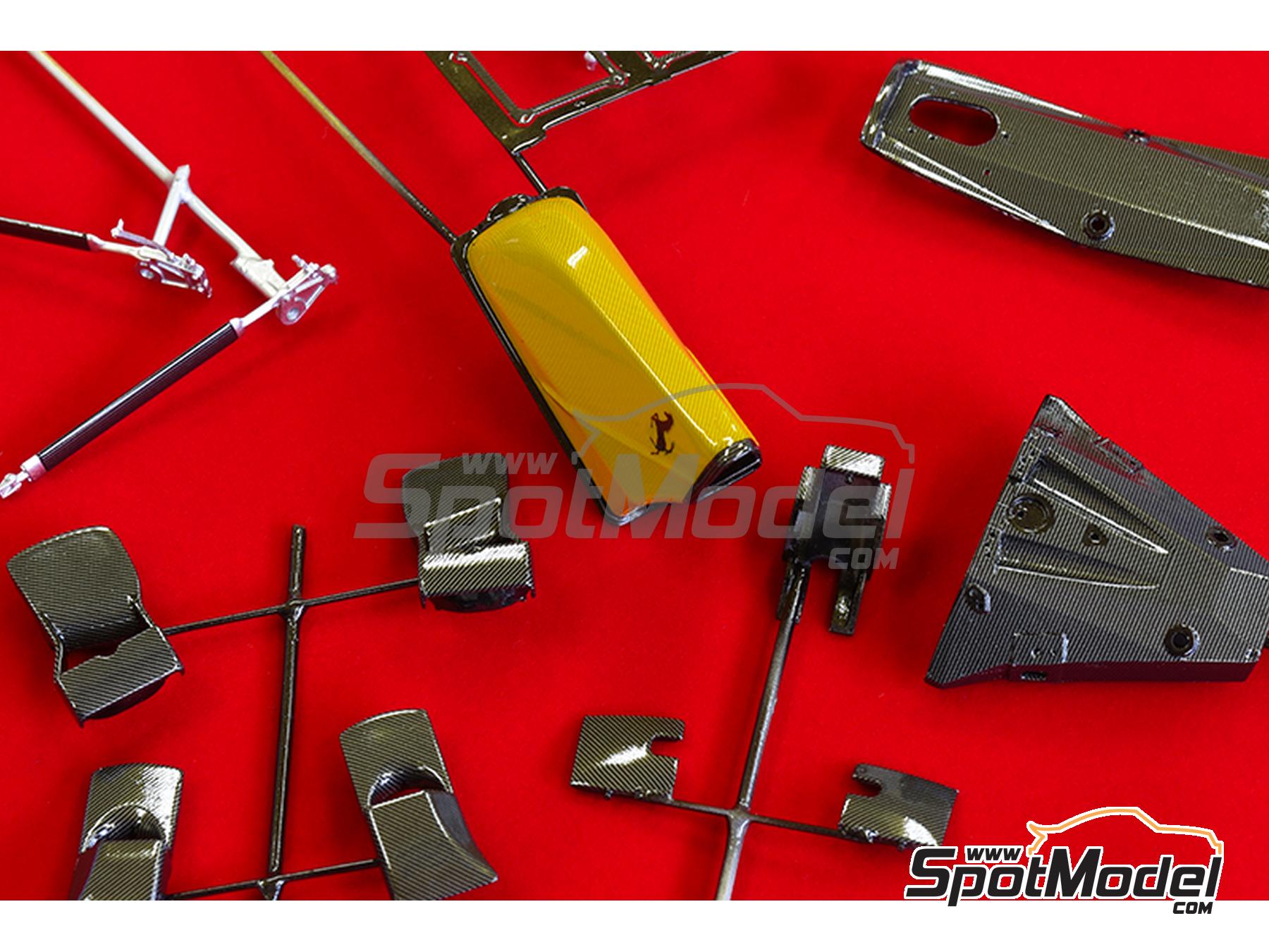 Image 11: Ferrari 412T2 Scuderia Ferrari Team sponsored by Agip - Canadian Formula 1 Grand Prix 1995 | Car scale model kit in 1/12 scale manufactured by Model Factory Hiro (ref.&nbsp;MFH-K852, also 4580011508529, K852 and K-852)