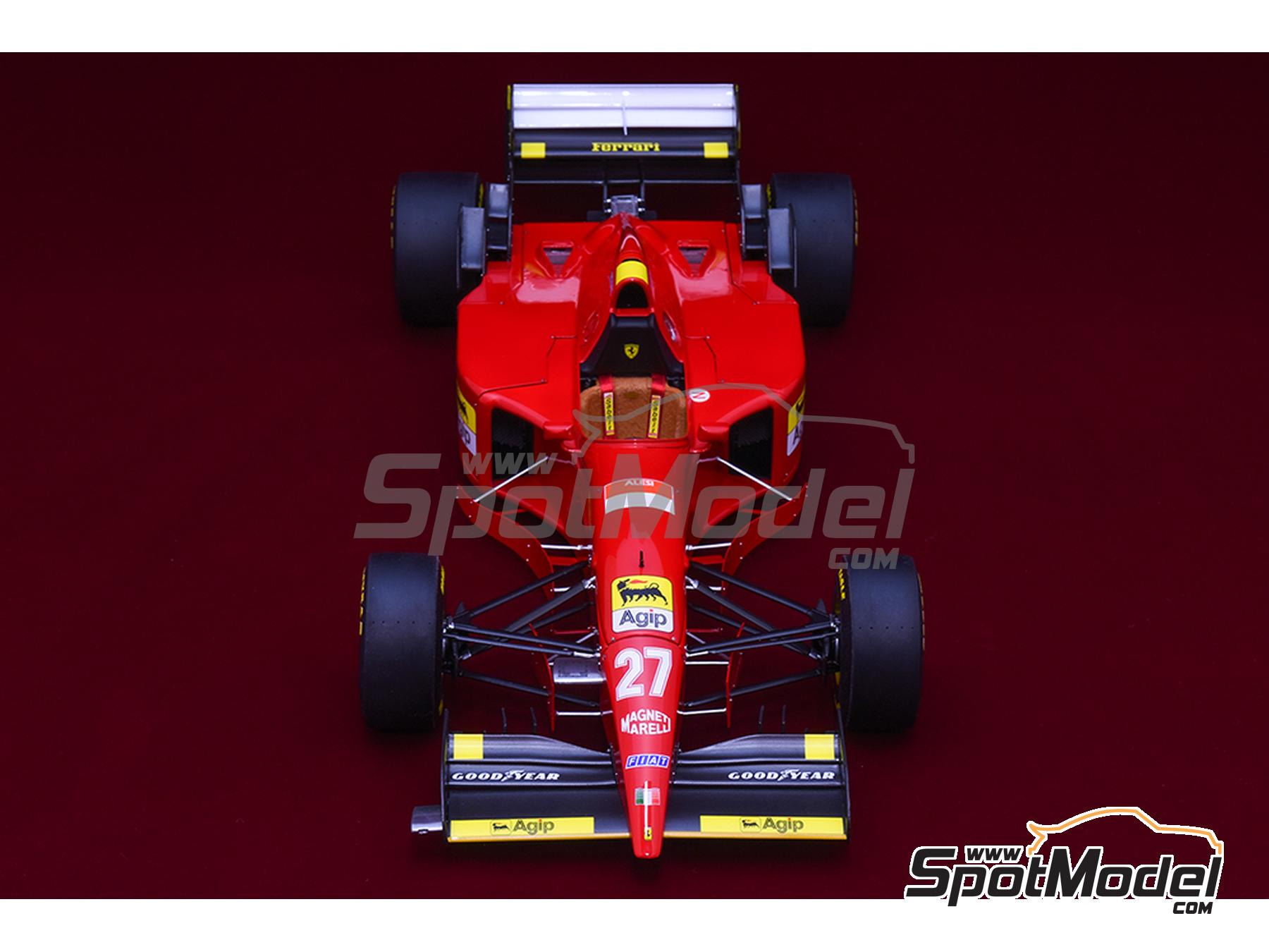Image 14: Ferrari 412T2 Scuderia Ferrari Team sponsored by Agip - Canadian Formula 1 Grand Prix 1995 | Car scale model kit in 1/12 scale manufactured by Model Factory Hiro (ref.&nbsp;MFH-K852, also 4580011508529, K852 and K-852)