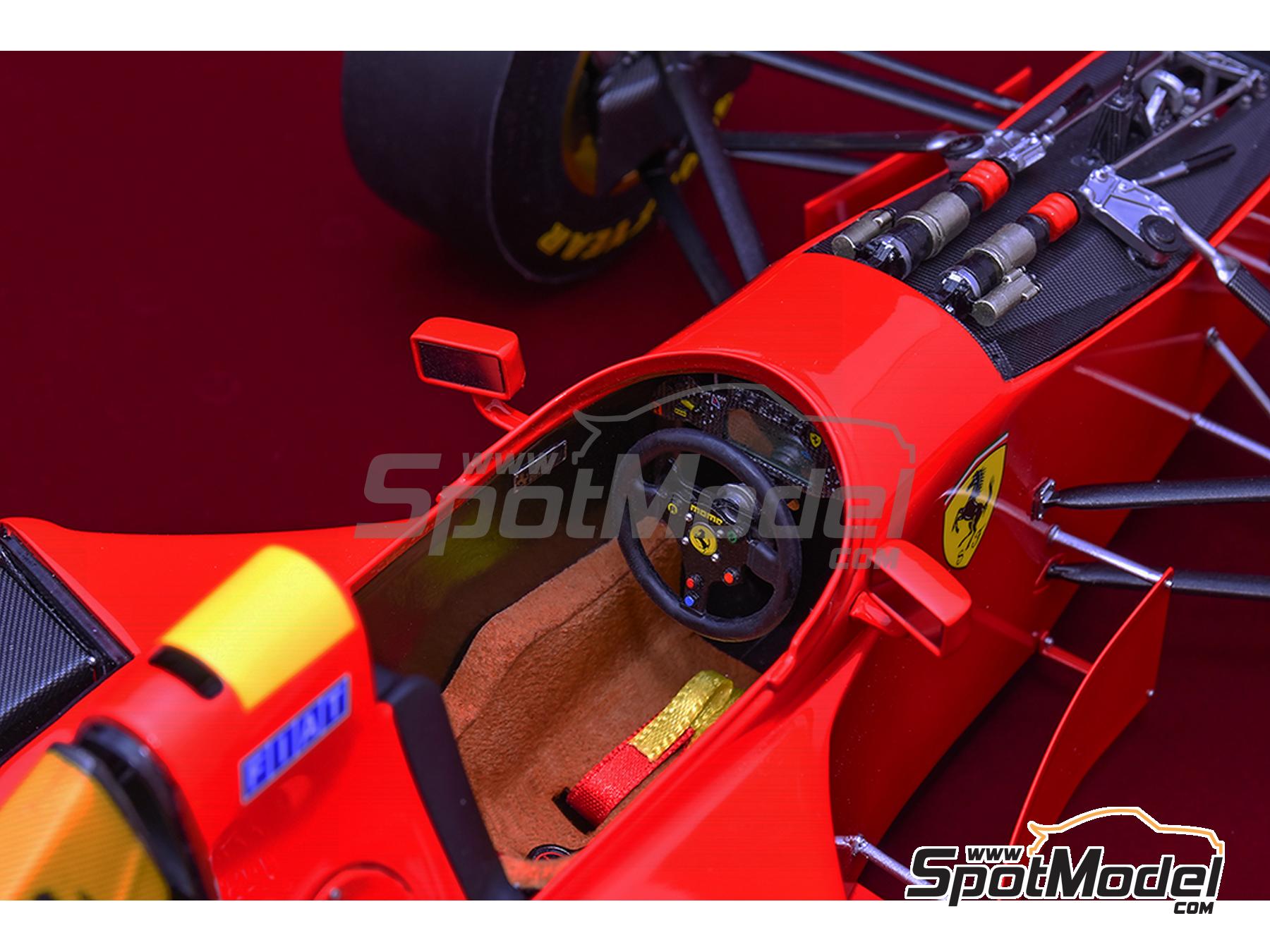 Image 21: Ferrari 412T2 Scuderia Ferrari Team sponsored by Agip - Canadian Formula 1 Grand Prix 1995 | Car scale model kit in 1/12 scale manufactured by Model Factory Hiro (ref.&nbsp;MFH-K852, also 4580011508529, K852 and K-852)