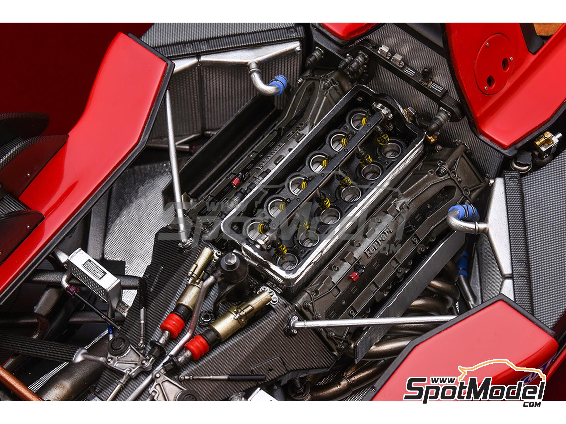 Image 22: Ferrari 412T2 Scuderia Ferrari Team sponsored by Agip - Canadian Formula 1 Grand Prix 1995 | Car scale model kit in 1/12 scale manufactured by Model Factory Hiro (ref.&nbsp;MFH-K852, also 4580011508529, K852 and K-852)