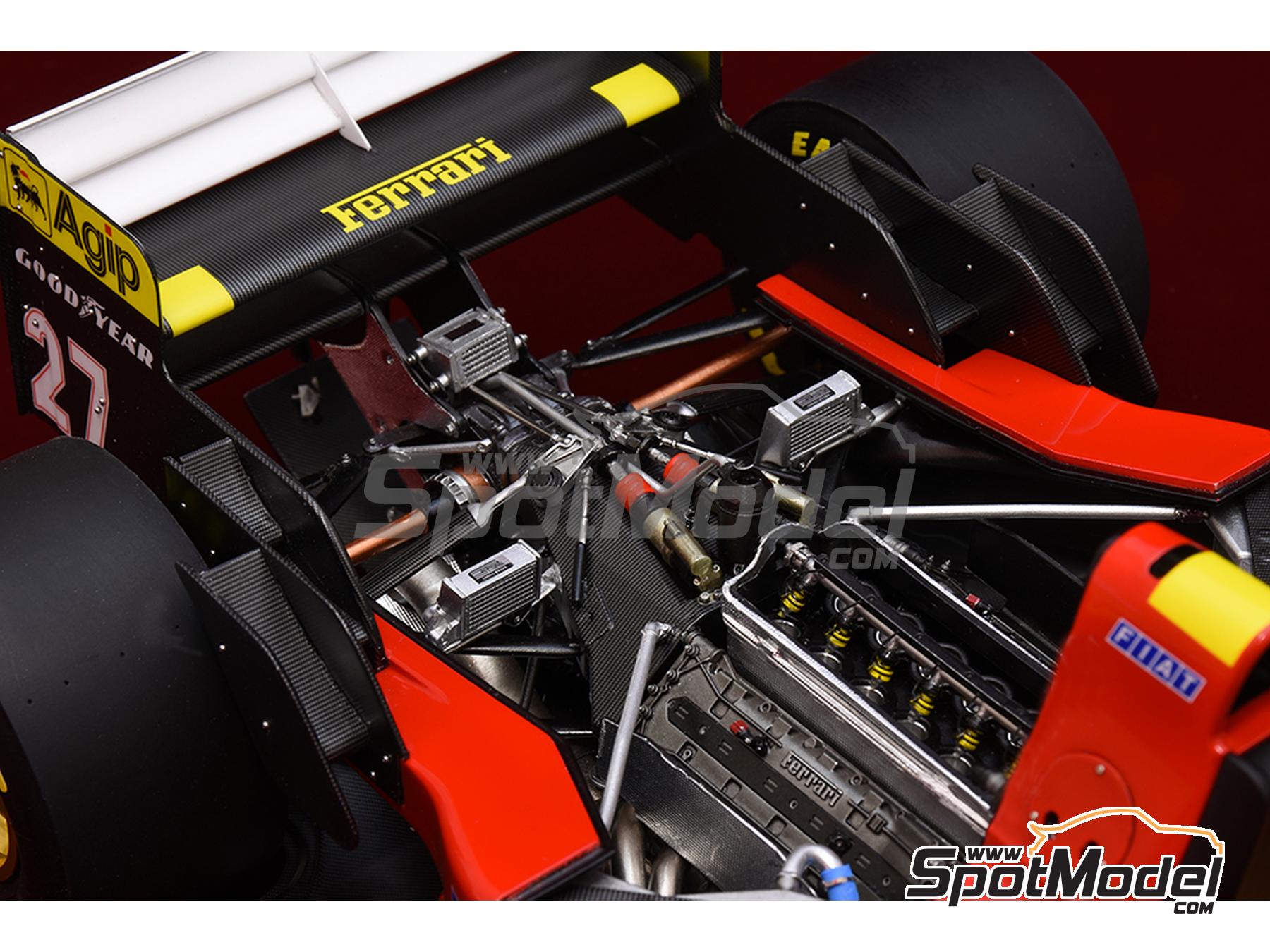 Image 23: Ferrari 412T2 Scuderia Ferrari Team sponsored by Agip - Canadian Formula 1 Grand Prix 1995 | Car scale model kit in 1/12 scale manufactured by Model Factory Hiro (ref.&nbsp;MFH-K852, also 4580011508529, K852 and K-852)