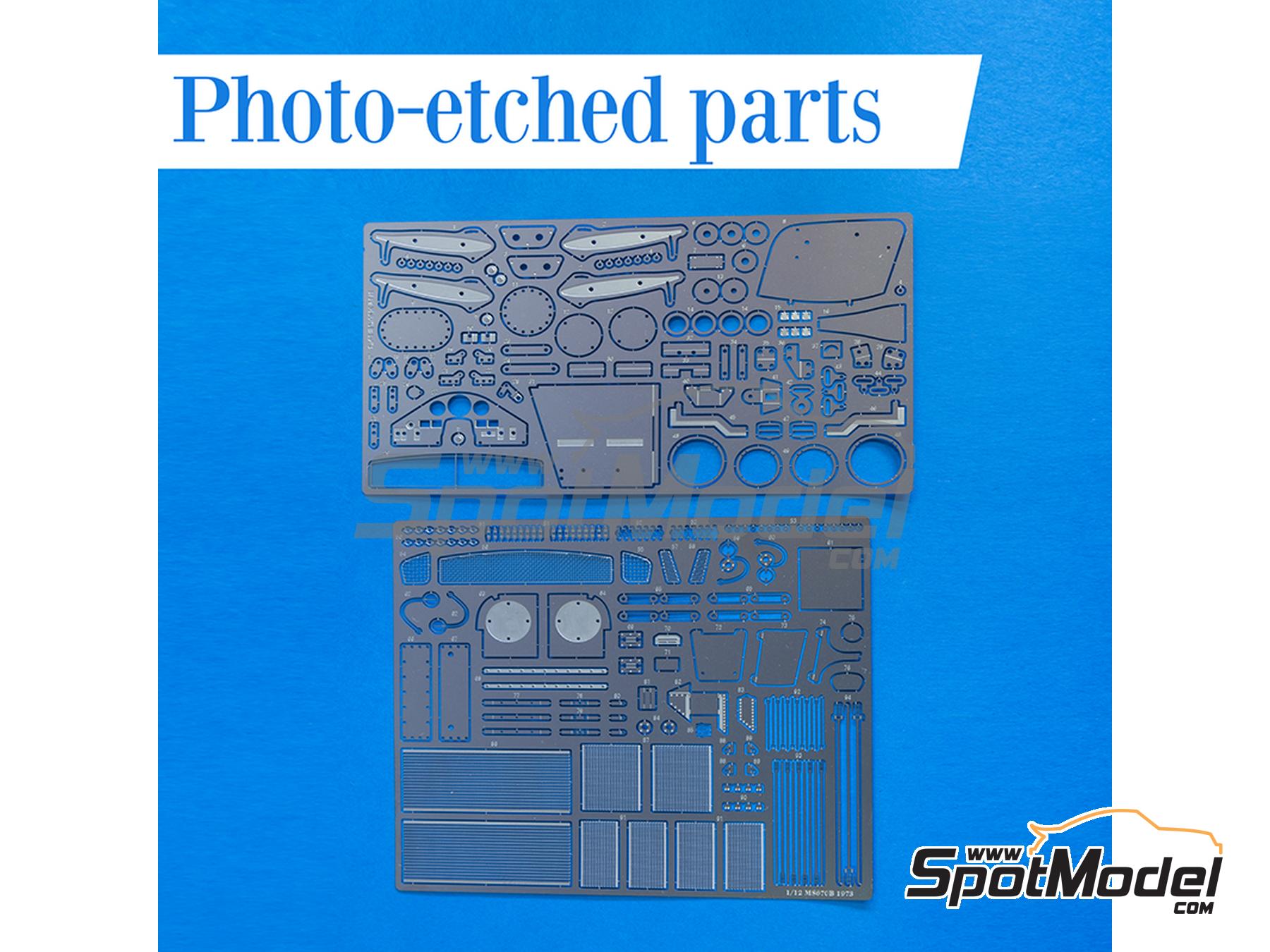 Image 3: Matra MS670B patrocinado por Shell - 24 Horas de Le Mans 1973 | Maqueta de coche en escala&nbsp;1/12 fabricado por Model Factory Hiro (ref.&nbsp;MFH-K853, tambien 4580011508536 y K853)