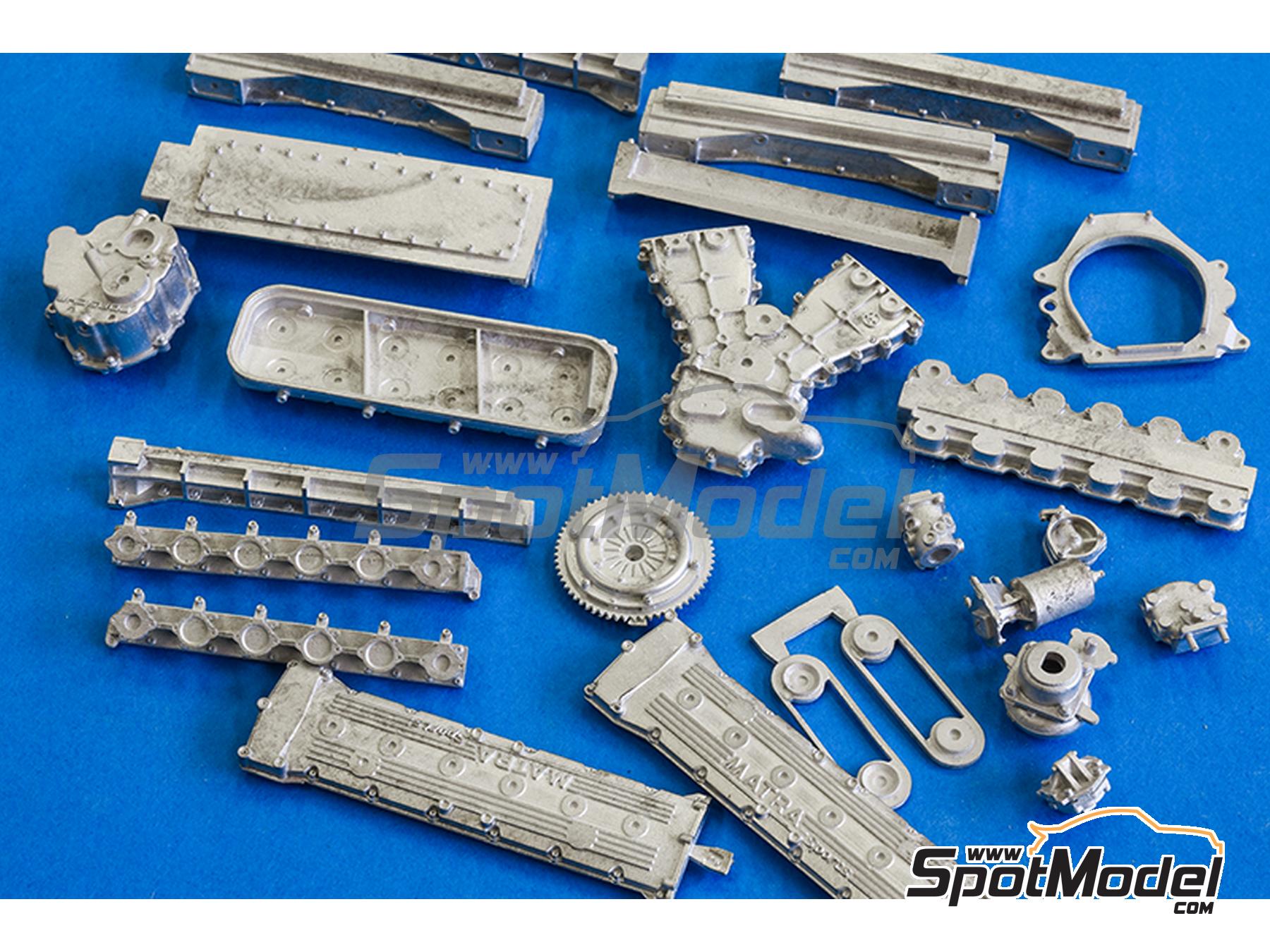 Image 6: Matra MS670B patrocinado por Shell - 24 Horas de Le Mans 1973 | Maqueta de coche en escala&nbsp;1/12 fabricado por Model Factory Hiro (ref.&nbsp;MFH-K853, tambien 4580011508536 y K853)