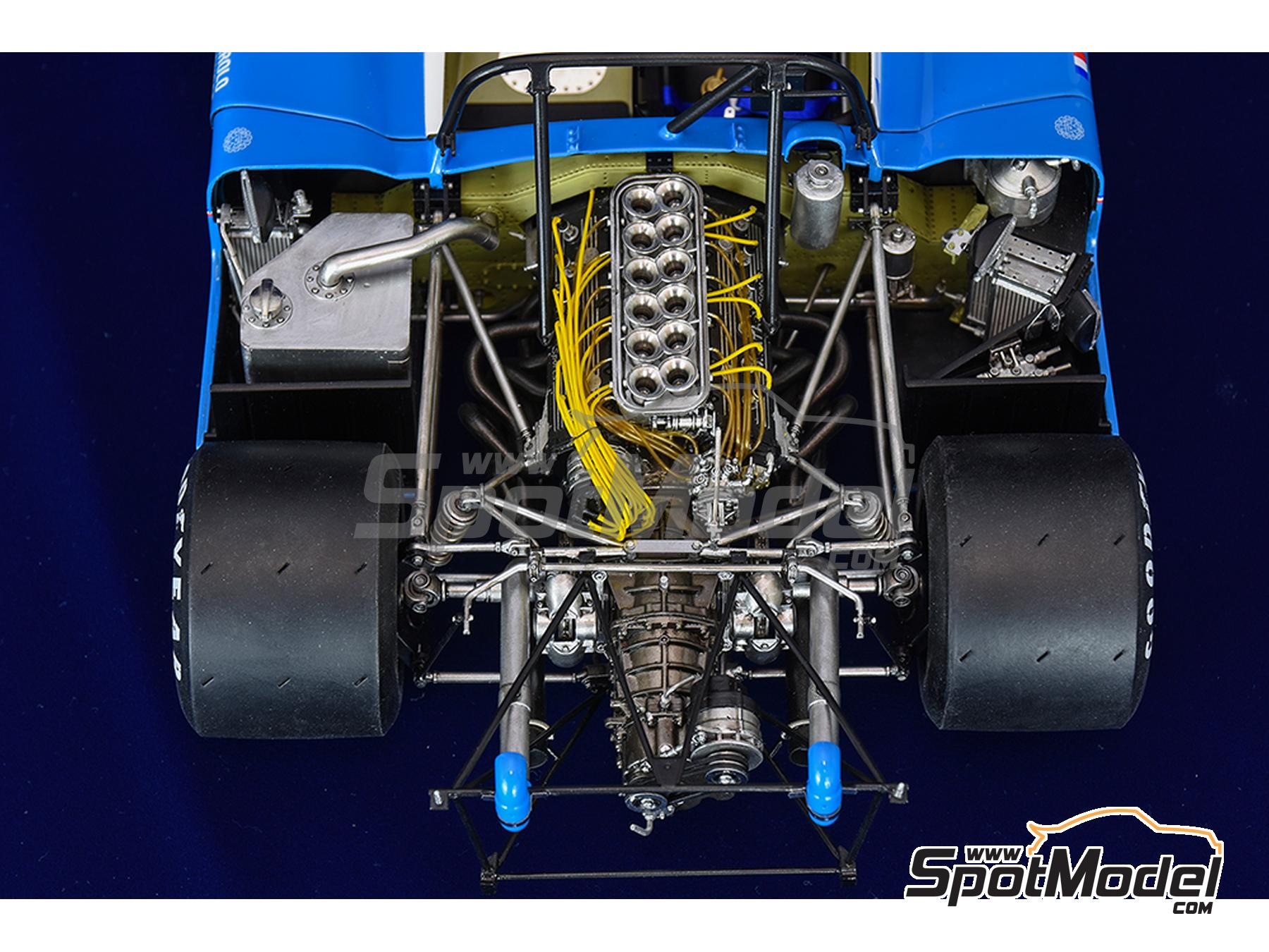 Image 27: Matra MS670B patrocinado por Shell - 24 Horas de Le Mans 1973 | Maqueta de coche en escala&nbsp;1/12 fabricado por Model Factory Hiro (ref.&nbsp;MFH-K853, tambien 4580011508536 y K853)