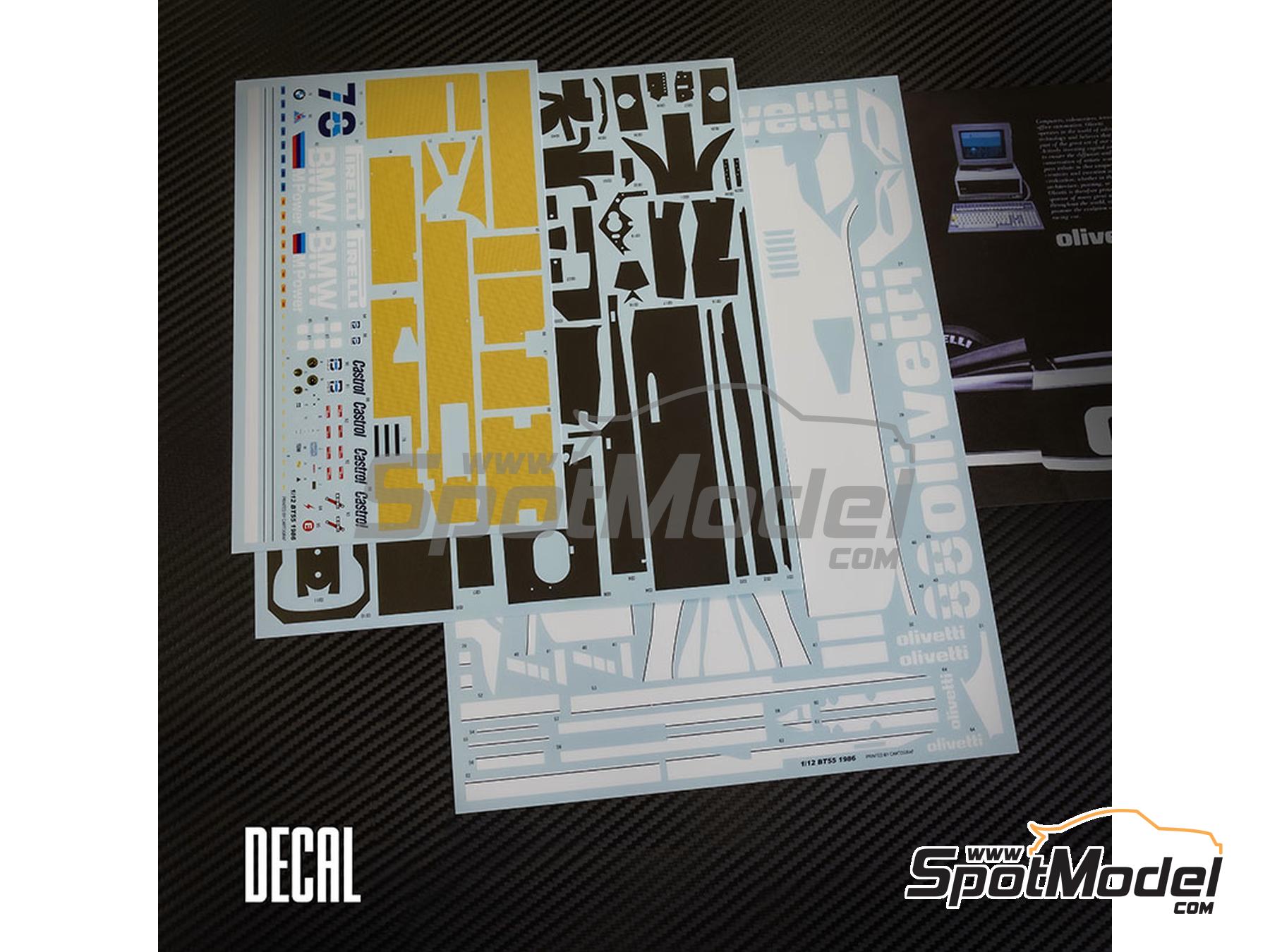 Image 4: Brabham BMW BT55 patrocinado por Olivetti - Gran Premio de Formula 1 de M&oacute;naco 1986 | Maqueta de coche en escala&nbsp;1/12 fabricado por Model Factory Hiro (ref.&nbsp;MFH-K855, tambien 4580011508550, K855 y K-855)