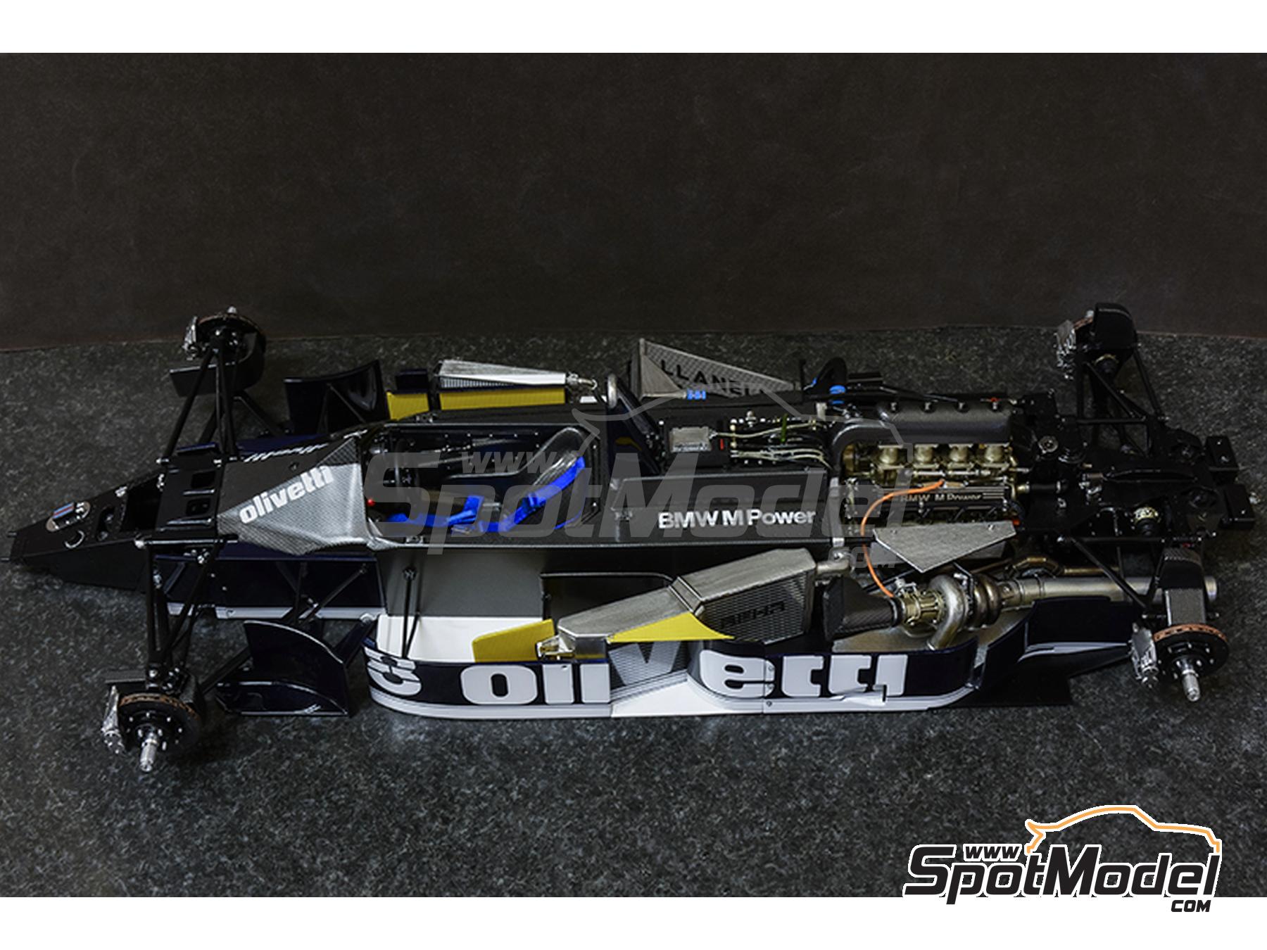 Image 31: Brabham BMW BT55 patrocinado por Olivetti - Gran Premio de Formula 1 de M&oacute;naco 1986 | Maqueta de coche en escala&nbsp;1/12 fabricado por Model Factory Hiro (ref.&nbsp;MFH-K855, tambien 4580011508550, K855 y K-855)