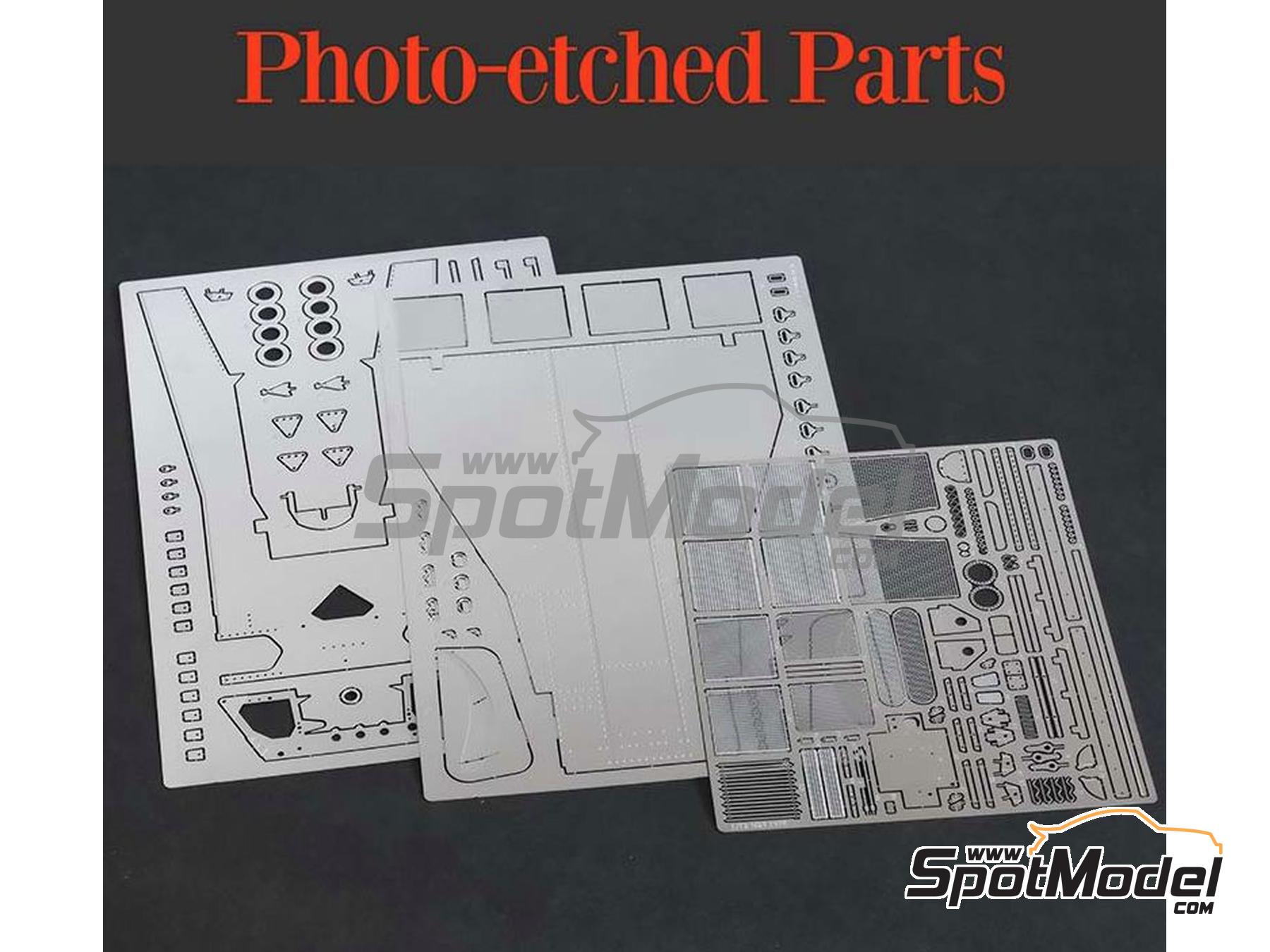 Image 3: McLaren Ford M23 McLaren Racing Limited Team sponsored by Texaco - Canadian Formula 1 Grand Prix, USA East Watkins Glen Grand Prix 1976 | Car scale model kit in 1/12 scale manufactured by Model Factory Hiro (ref. MFH-K858, also 4580011508581, K858 and K-858)