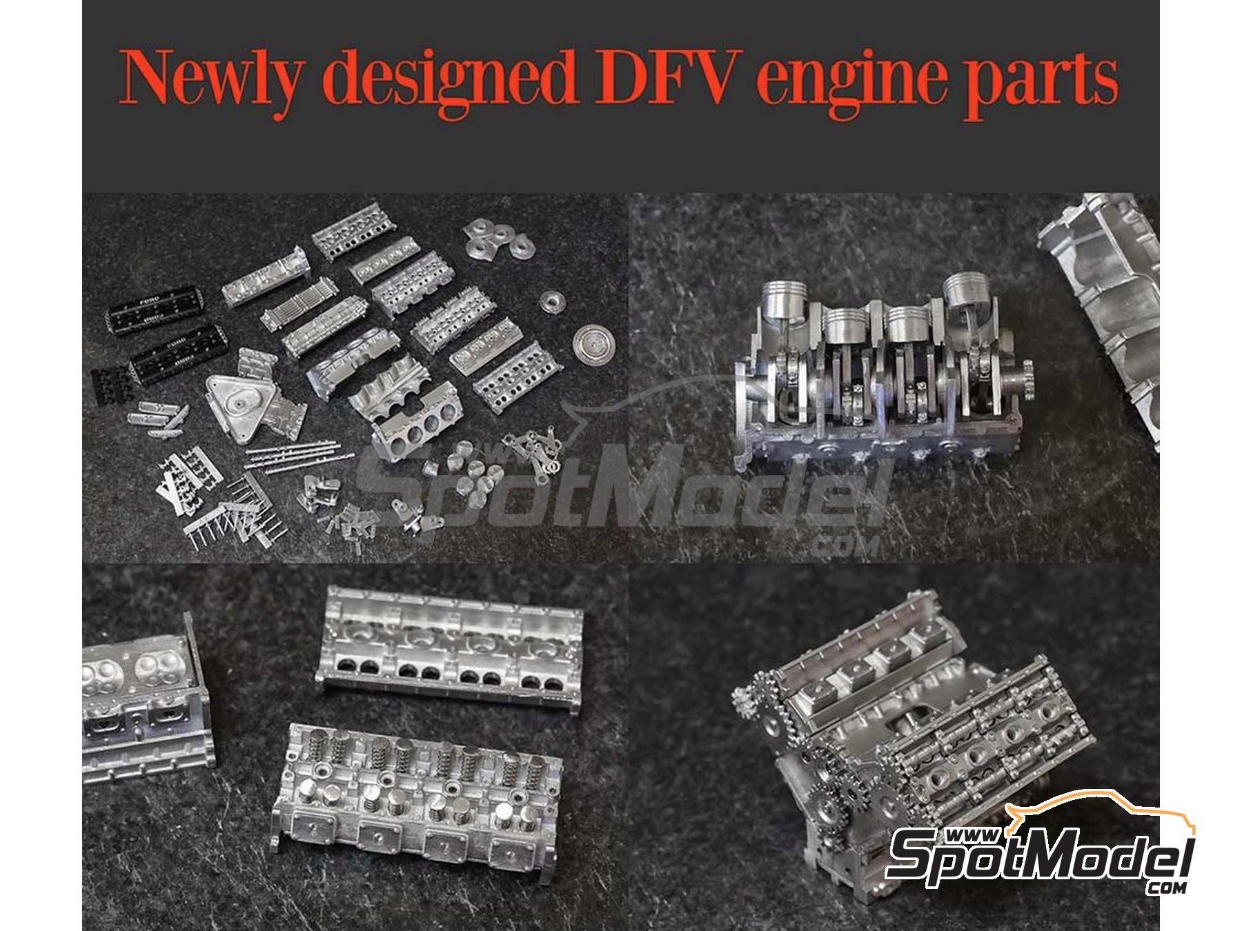 Image 5: McLaren Ford M23 McLaren Racing Limited Team sponsored by Texaco - Canadian Formula 1 Grand Prix, USA East Watkins Glen Grand Prix 1976 | Car scale model kit in 1/12 scale manufactured by Model Factory Hiro (ref. MFH-K858, also 4580011508581, K858 and K-858)