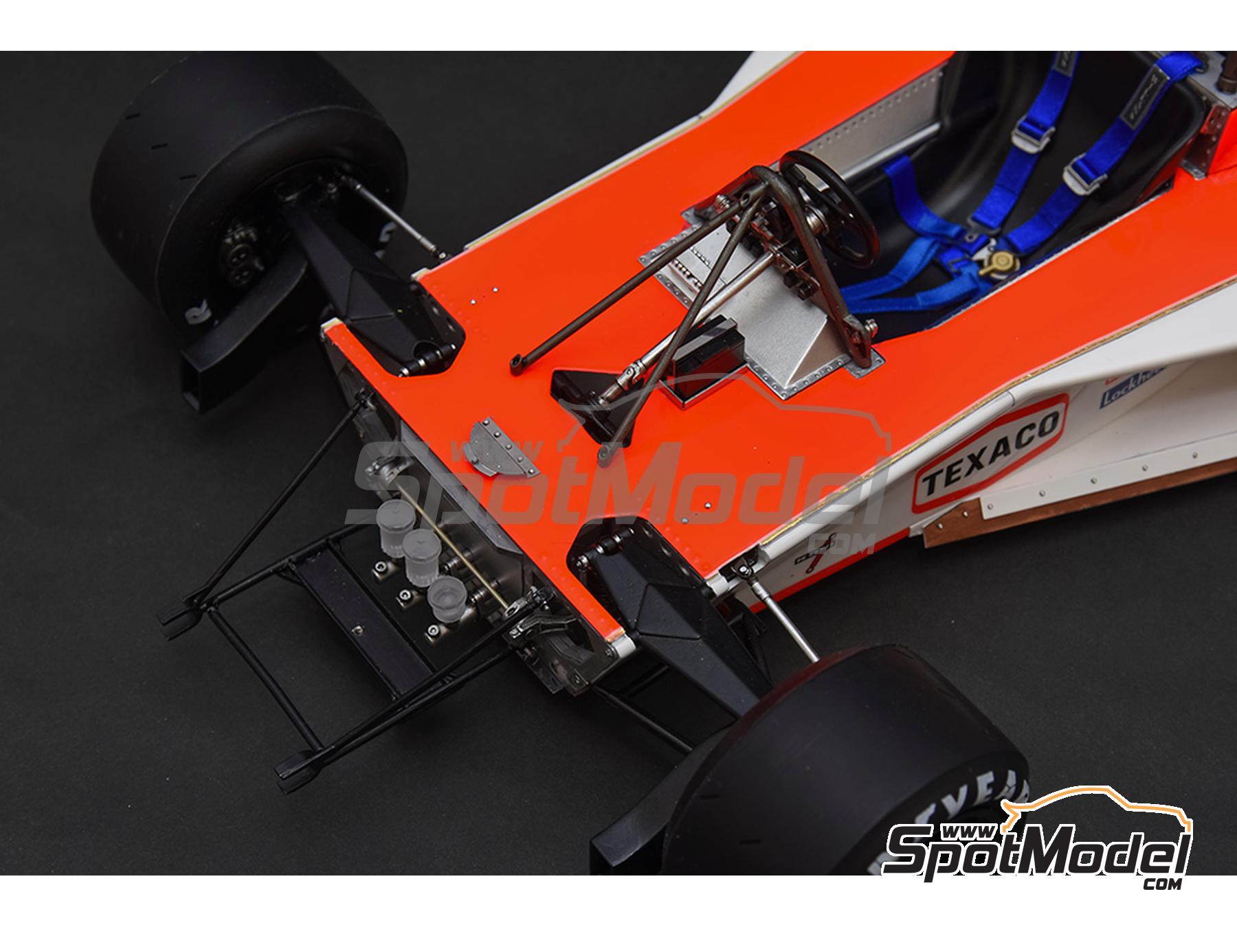 Image 12: McLaren Ford M23 McLaren Racing Limited Team sponsored by Texaco - Canadian Formula 1 Grand Prix, USA East Watkins Glen Grand Prix 1976 | Car scale model kit in 1/12 scale manufactured by Model Factory Hiro (ref. MFH-K858, also 4580011508581, K858 and K-858)