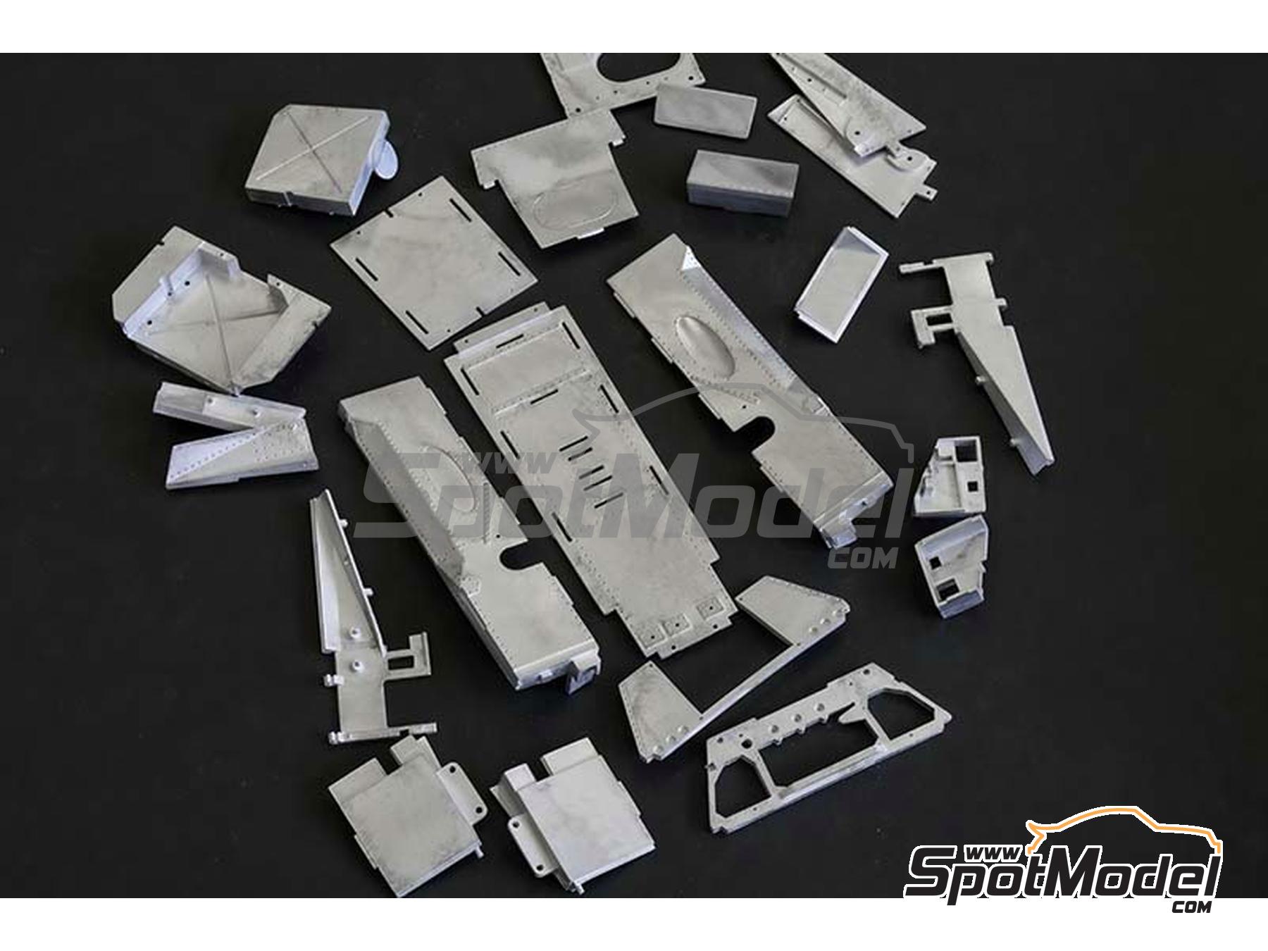 Image 17: McLaren Ford M23 McLaren Racing Limited Team sponsored by Texaco - Canadian Formula 1 Grand Prix, USA East Watkins Glen Grand Prix 1976 | Car scale model kit in 1/12 scale manufactured by Model Factory Hiro (ref. MFH-K858, also 4580011508581, K858 and K-858)