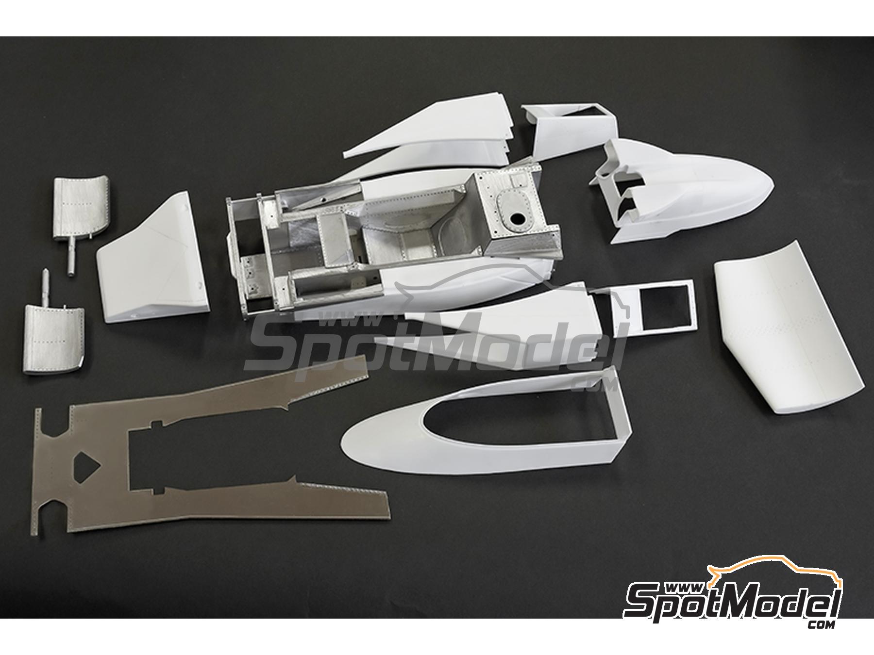 Image 20: McLaren Ford M23 McLaren Racing Limited Team sponsored by Texaco - Canadian Formula 1 Grand Prix, USA East Watkins Glen Grand Prix 1976 | Car scale model kit in 1/12 scale manufactured by Model Factory Hiro (ref. MFH-K858, also 4580011508581, K858 and K-858)