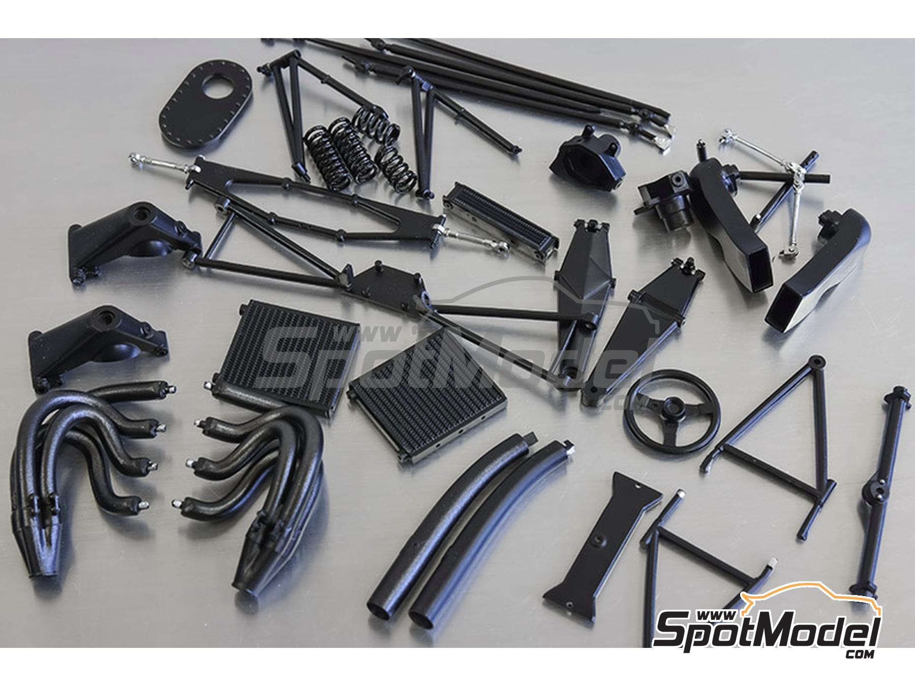 Image 22: McLaren Ford M23 McLaren Racing Limited Team sponsored by Texaco - Canadian Formula 1 Grand Prix, USA East Watkins Glen Grand Prix 1976 | Car scale model kit in 1/12 scale manufactured by Model Factory Hiro (ref. MFH-K858, also 4580011508581, K858 and K-858)