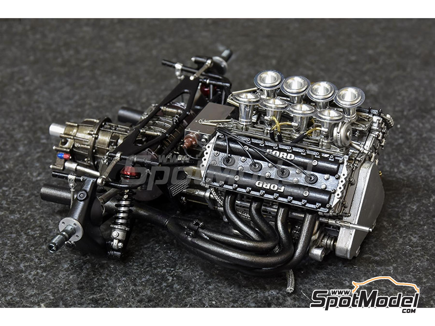 Image 26: McLaren Ford M23 McLaren Racing Limited Team sponsored by Texaco - Canadian Formula 1 Grand Prix, USA East Watkins Glen Grand Prix 1976 | Car scale model kit in 1/12 scale manufactured by Model Factory Hiro (ref. MFH-K858, also 4580011508581, K858 and K-858)