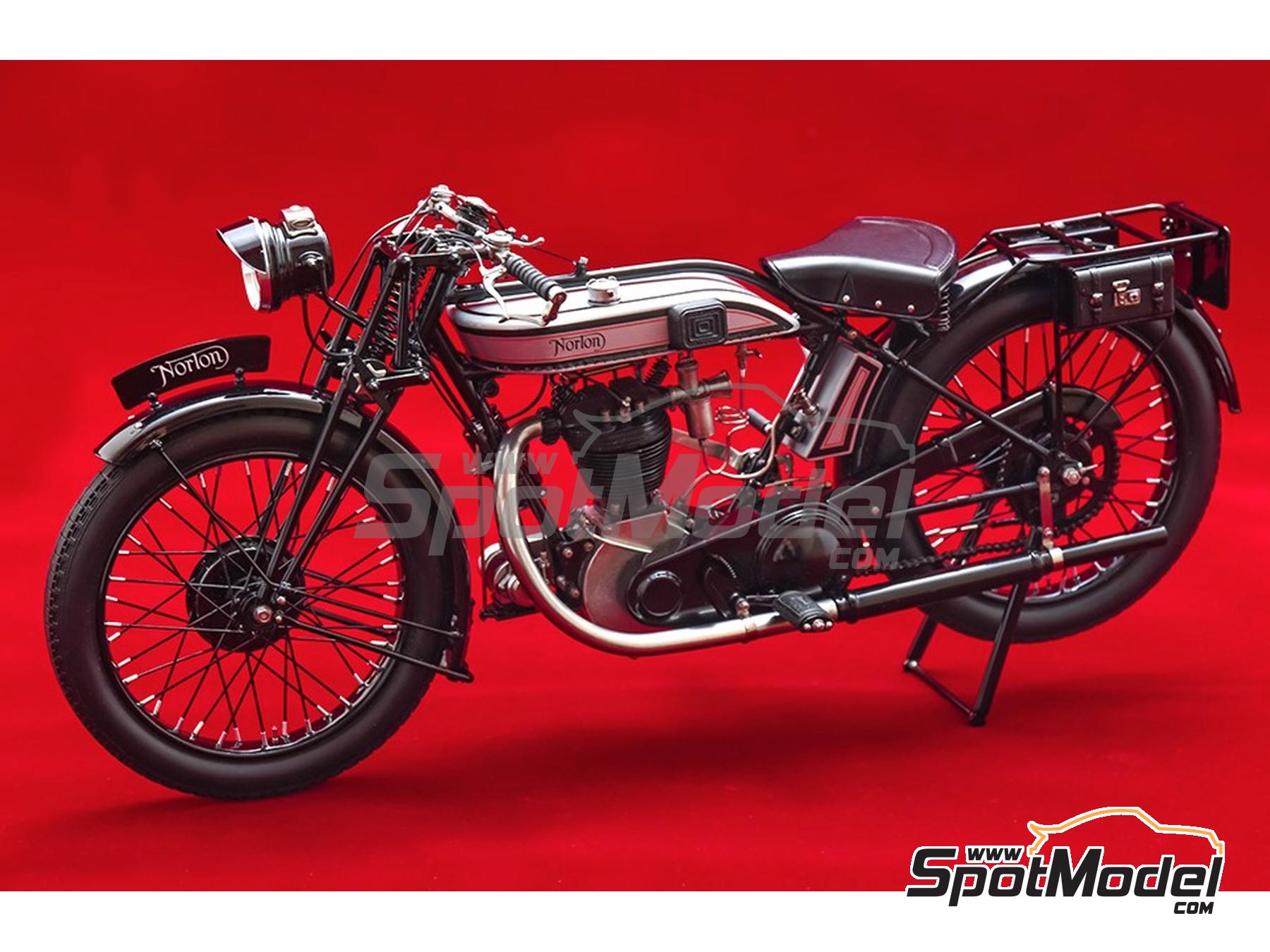 Image 15: Norton Model 18 -  1927 | Maqueta de moto en escala&nbsp;1/9 fabricado por Model Factory Hiro (ref.&nbsp;MFH-K861, tambien K861 y K-861)