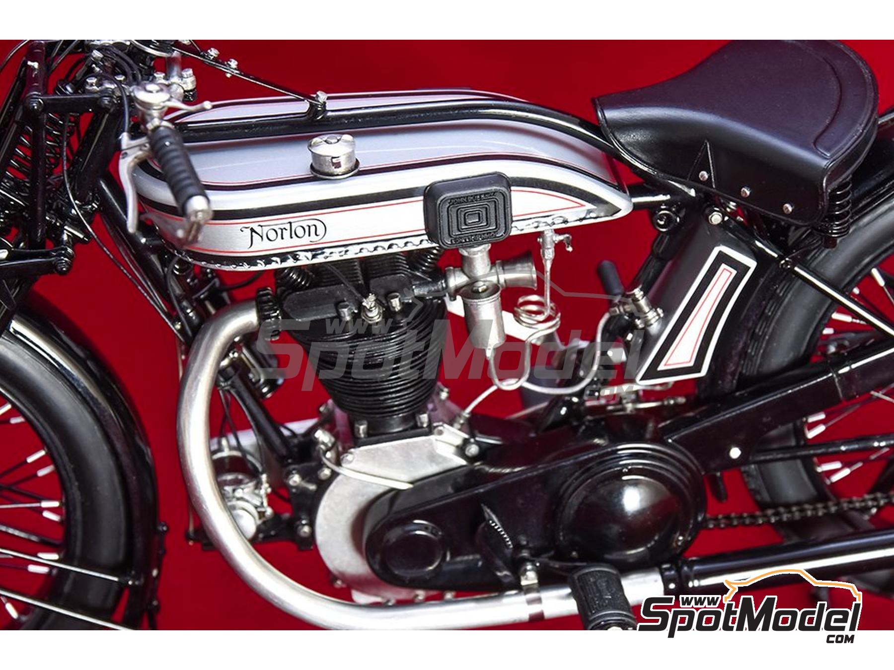 Image 16: Norton Model 18 -  1927 | Maqueta de moto en escala&nbsp;1/9 fabricado por Model Factory Hiro (ref.&nbsp;MFH-K861, tambien K861 y K-861)