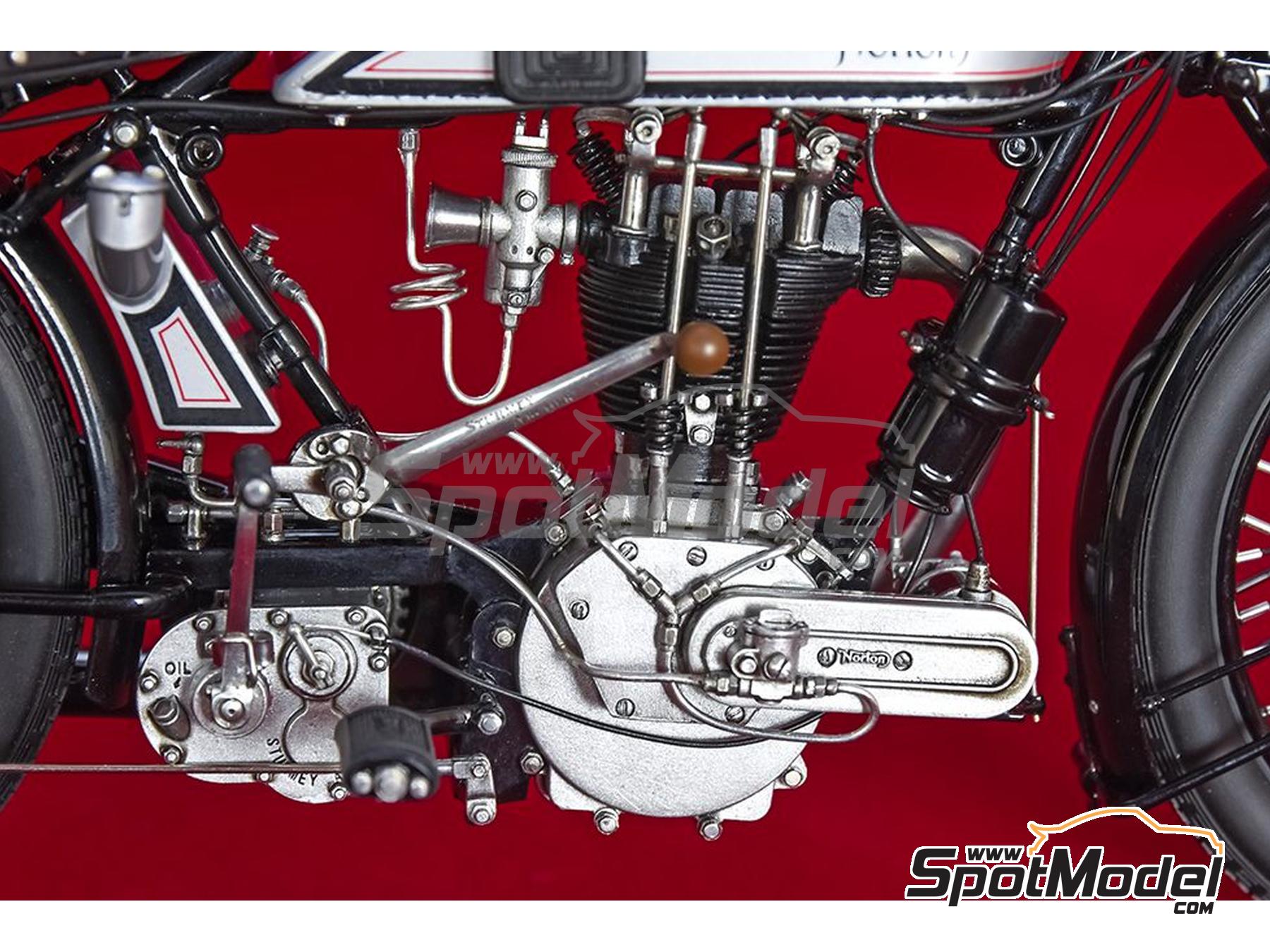 Image 17: Norton Model 18 -  1927 | Maqueta de moto en escala&nbsp;1/9 fabricado por Model Factory Hiro (ref.&nbsp;MFH-K861, tambien K861 y K-861)