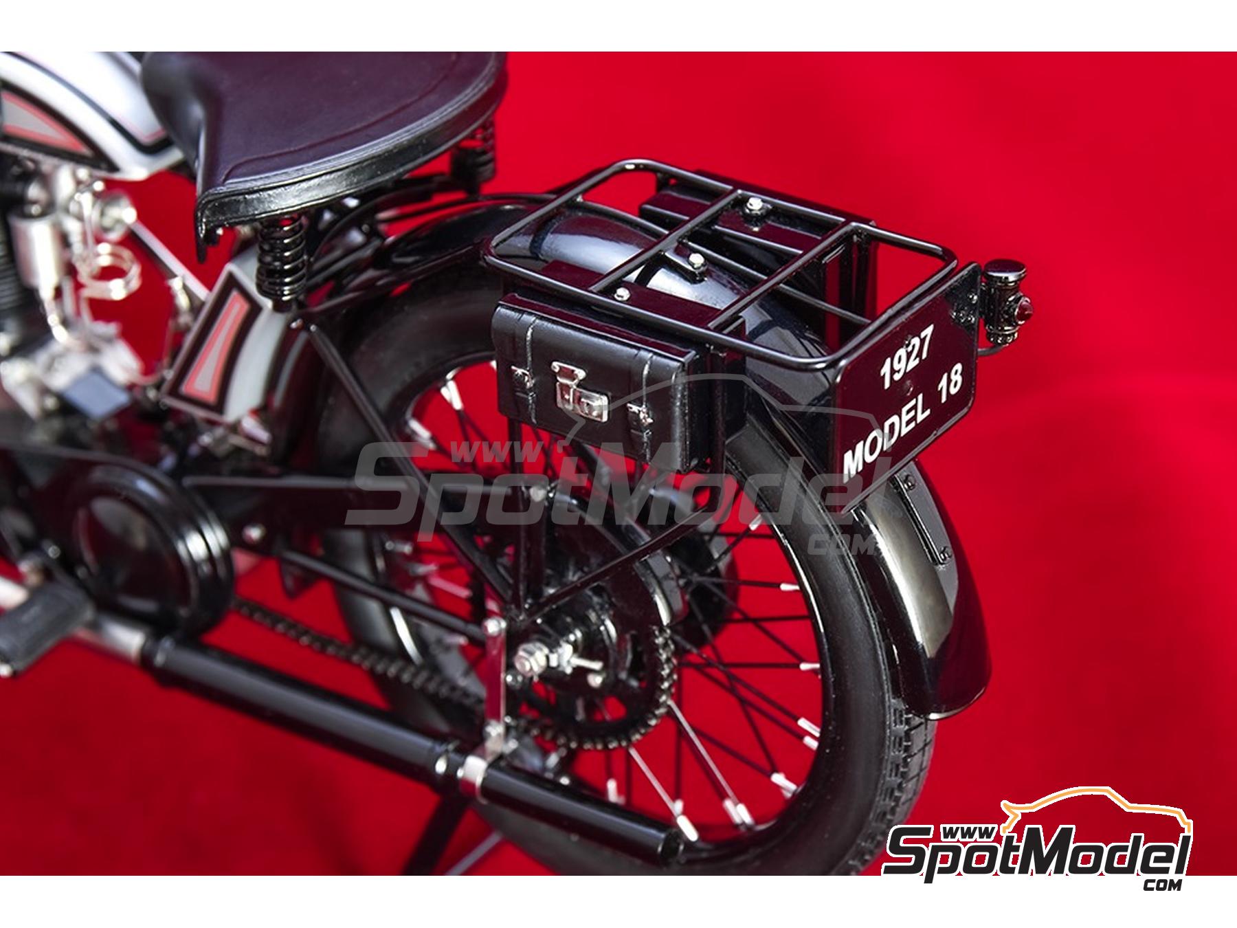 Image 18: Norton Model 18 -  1927 | Maqueta de moto en escala&nbsp;1/9 fabricado por Model Factory Hiro (ref.&nbsp;MFH-K861, tambien K861 y K-861)