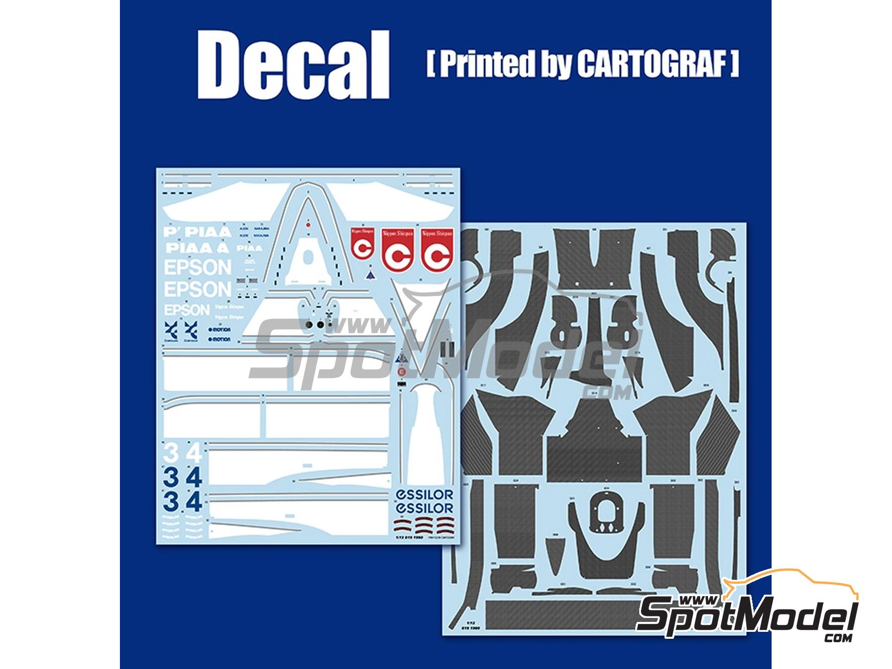 Image 5: Tyrrell Ford 019 Tyrrell Racing Organisation Team sponsored by Epson, Piaa - Japanese Formula 1 Grand Prix, Monaco Formula 1 Grand Prix 1990 | Car scale model kit in 1/12 scale manufactured by Model Factory Hiro (ref.&nbsp;MFH-K865, also K865 and K-865)