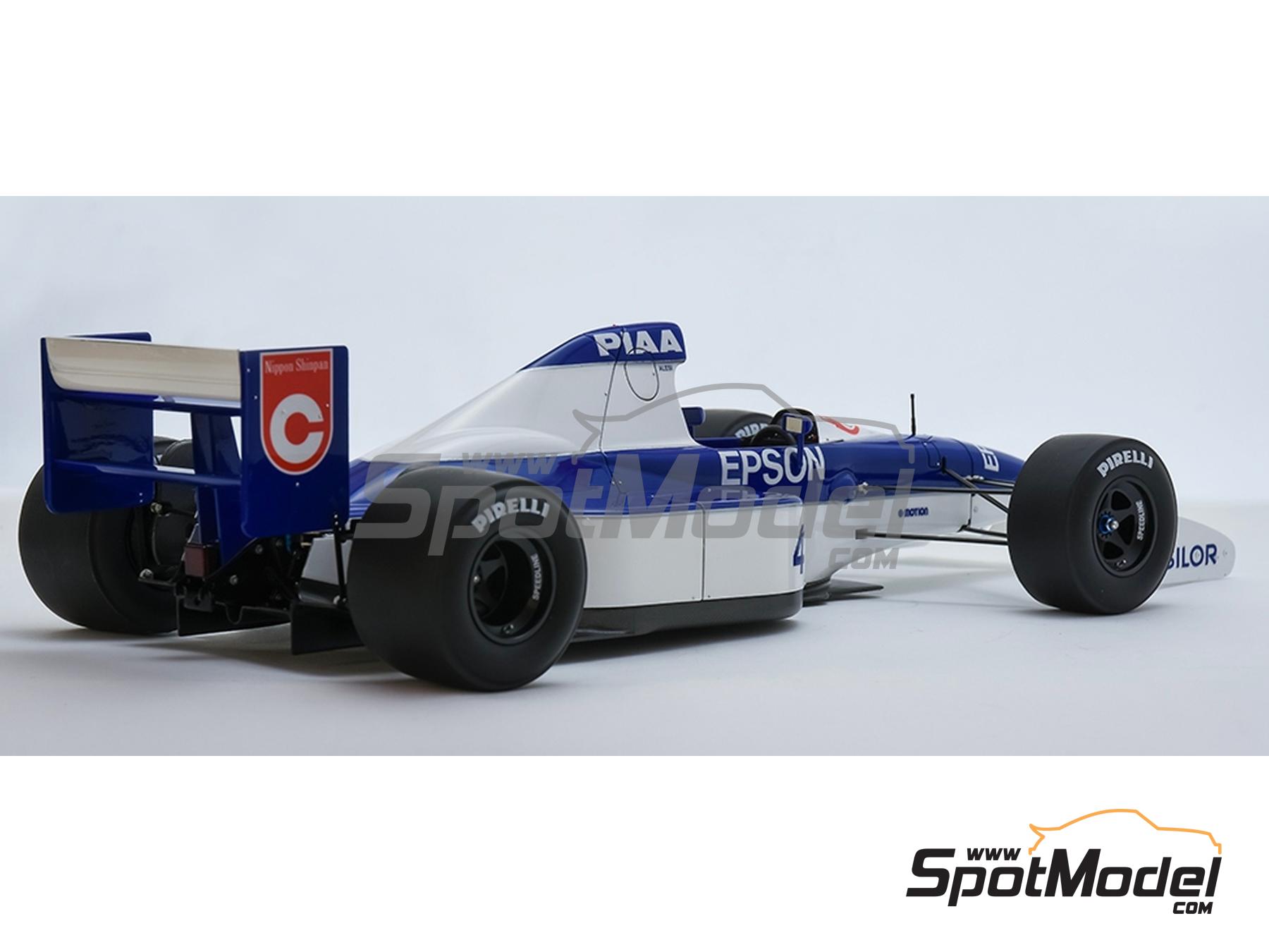 Image 14: Tyrrell Ford 019 Equipo Tyrrell Racing Organisation patrocinado por Epson, Piaa - Gran Premio de F&oacute;rmula 1 de Jap&oacute;n, Gran Premio de Formula 1 de M&oacute;naco 1990 | Maqueta de coche en escala&nbsp;1/12 fabricado por Model Factory Hiro (ref.&nbsp;MFH-K865, tambien K865 y K-865)