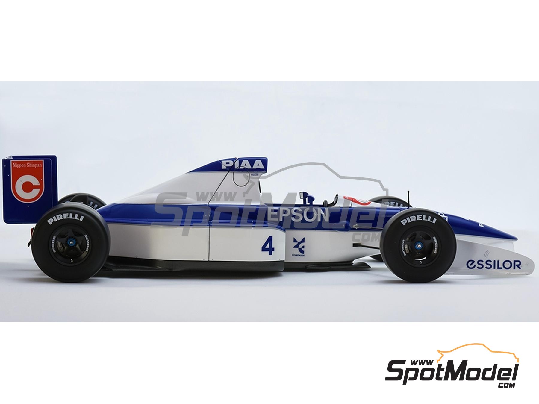 Image 15: Tyrrell Ford 019 Equipo Tyrrell Racing Organisation patrocinado por Epson, Piaa - Gran Premio de F&oacute;rmula 1 de Jap&oacute;n, Gran Premio de Formula 1 de M&oacute;naco 1990 | Maqueta de coche en escala&nbsp;1/12 fabricado por Model Factory Hiro (ref.&nbsp;MFH-K865, tambien K865 y K-865)