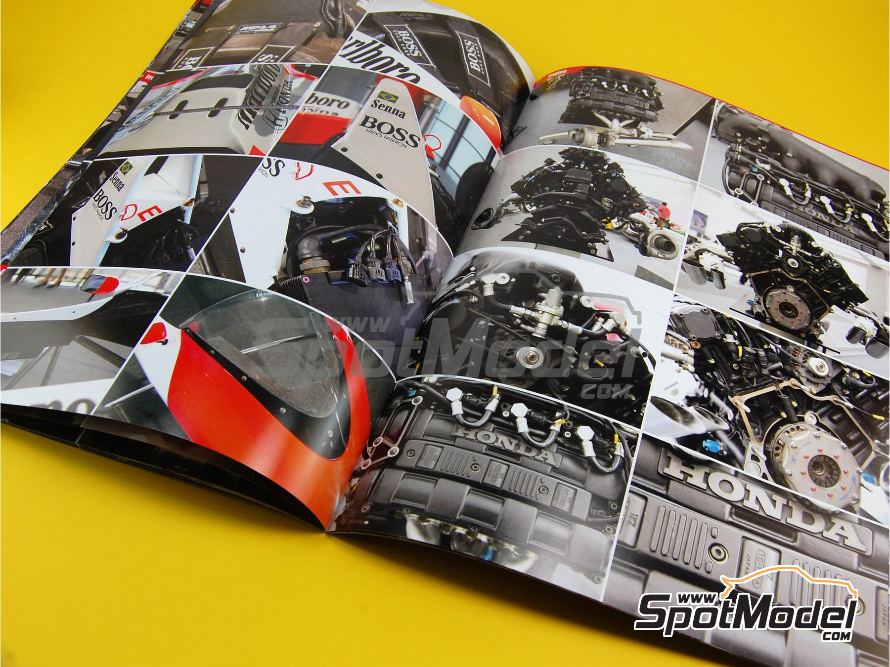 Image 3: McLaren Honda MP4/4 Equipo McLaren Racing Limited patrocinado por Marlboro - Campeonato del Mundo FIA de Formula 1 1988 | Libro de referencia fabricado por Model Factory Hiro (ref. MFH-MHB-1, tambien 9784905248354 y PC01)