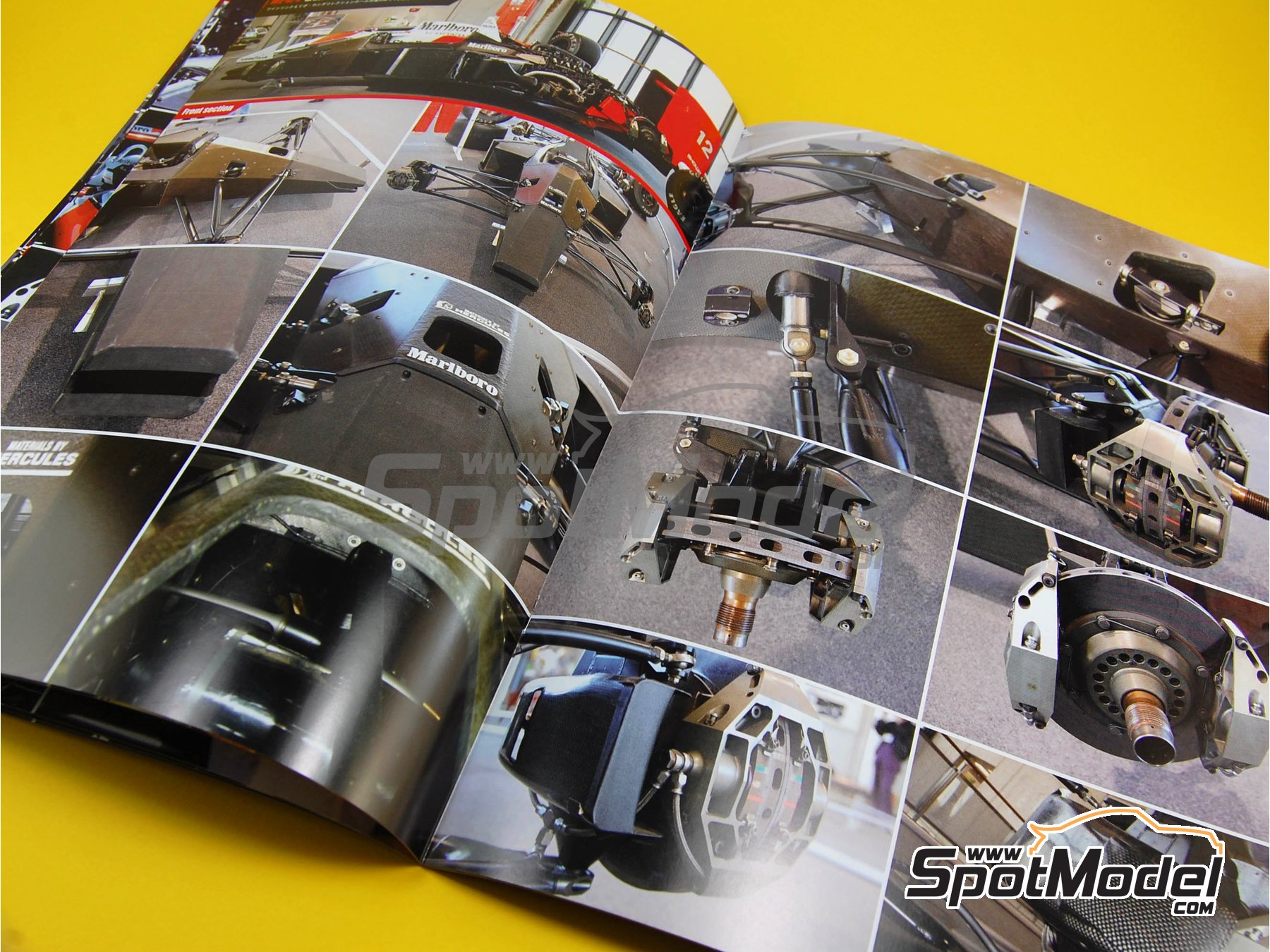 Image 4: McLaren Honda MP4/4 Equipo McLaren Racing Limited patrocinado por Marlboro - Campeonato del Mundo FIA de Formula 1 1988 | Libro de referencia fabricado por Model Factory Hiro (ref. MFH-MHB-1, tambien 9784905248354 y PC01)