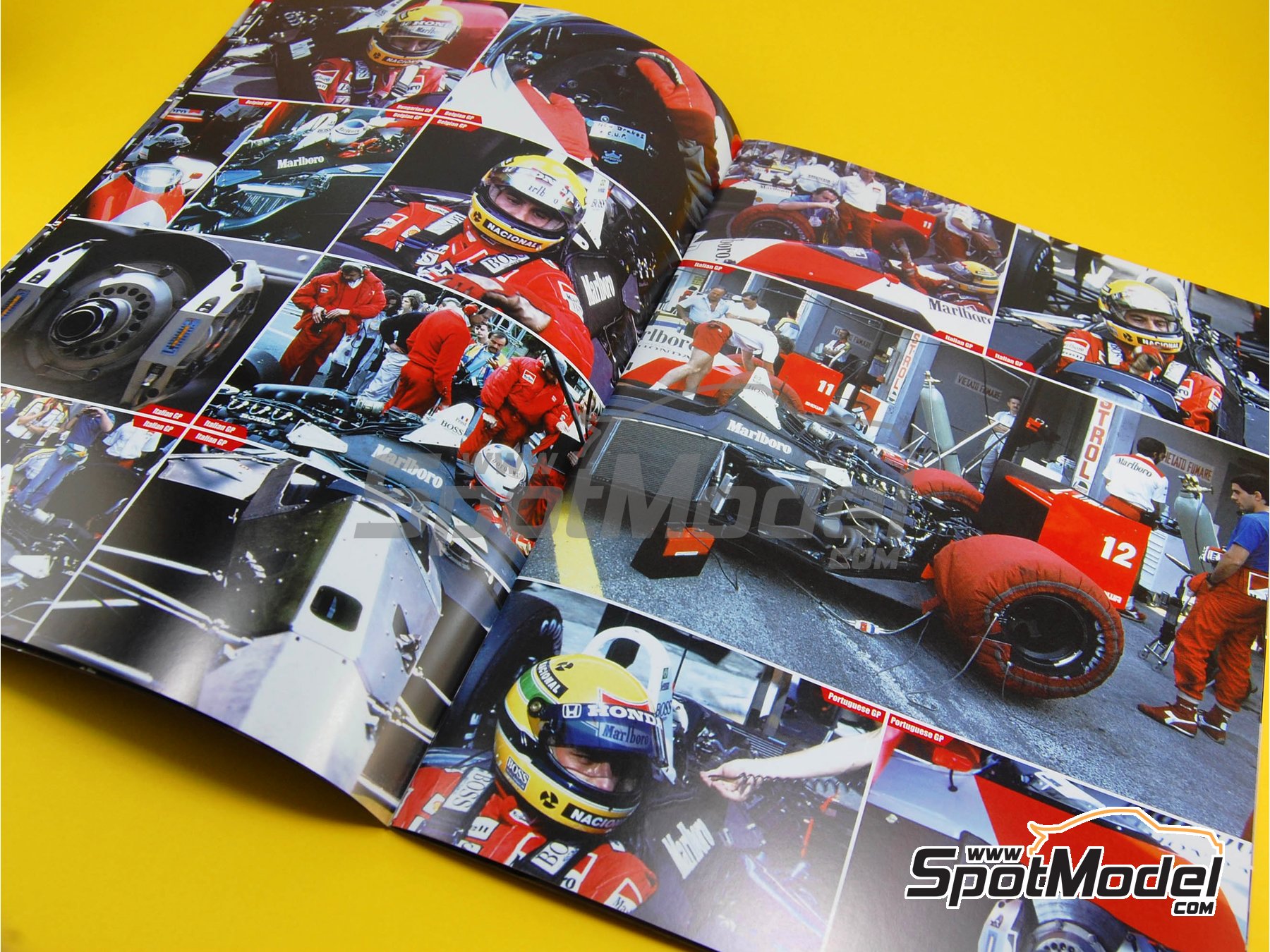 Image 5: McLaren Honda MP4/4 Equipo McLaren Racing Limited patrocinado por Marlboro - Campeonato del Mundo FIA de Formula 1 1988 | Libro de referencia fabricado por Model Factory Hiro (ref. MFH-MHB-1, tambien 9784905248354 y PC01)