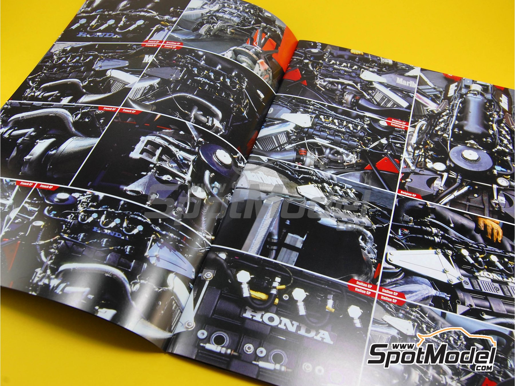 Image 6: McLaren Honda MP4/4 Equipo McLaren Racing Limited patrocinado por Marlboro - Campeonato del Mundo FIA de Formula 1 1988 | Libro de referencia fabricado por Model Factory Hiro (ref. MFH-MHB-1, tambien 9784905248354 y PC01)