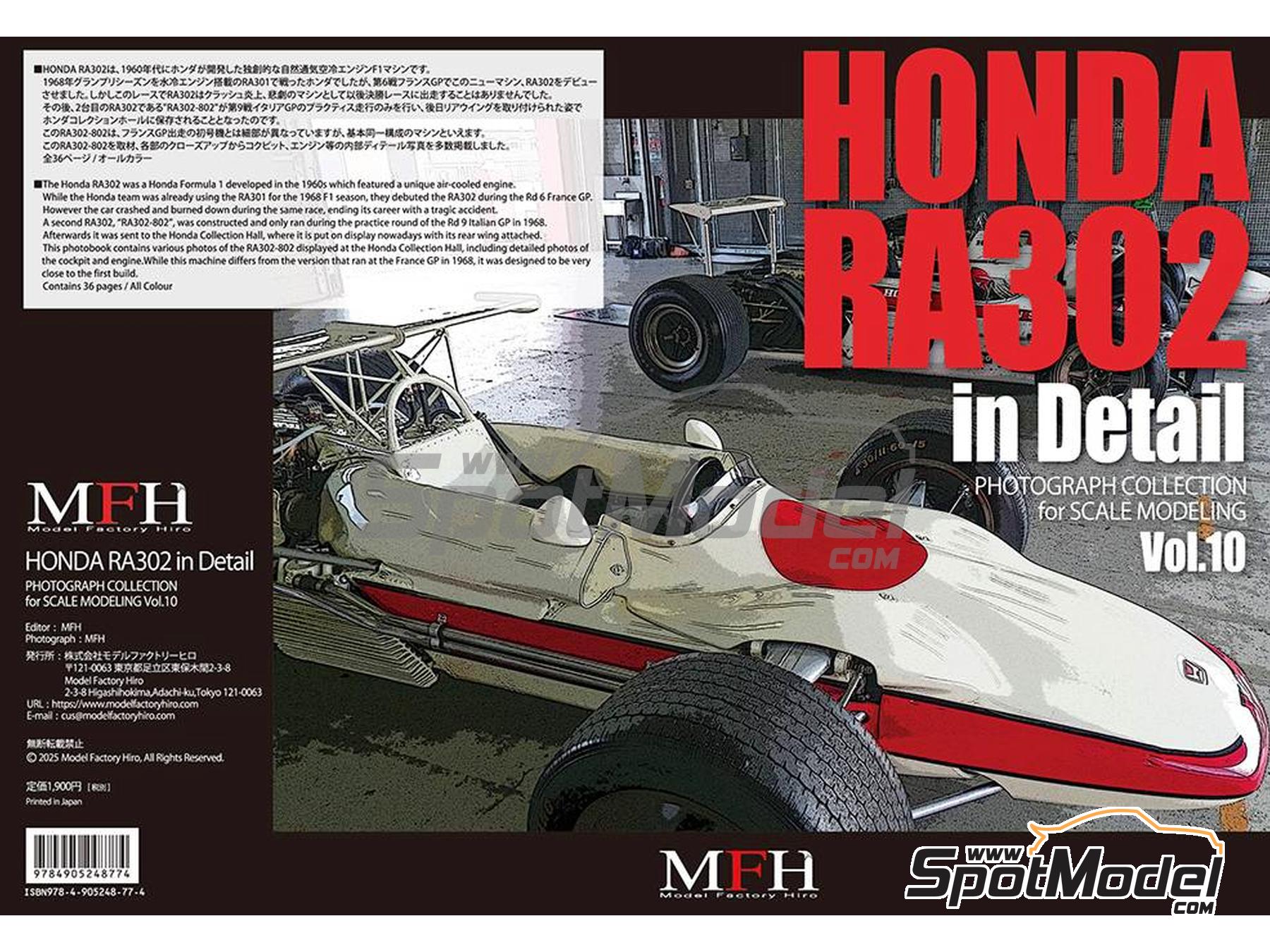 Image 1: Honda RA302 | Libro de referencia fabricado por Model Factory Hiro (ref.&nbsp;MFH-MHB-10, tambien 9784905248774 y PC10)