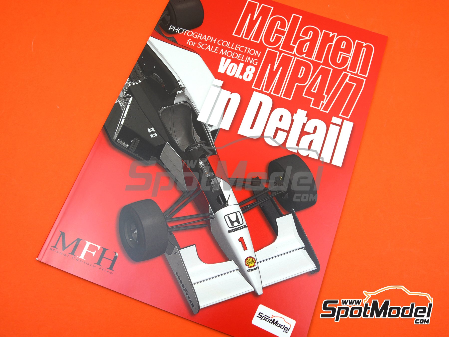Image 5: McLaren Honda MP4/7 | Reference / walkaround book manufactured by Model Factory Hiro (ref.&nbsp;MFH-MHB-8, also 9784905248750 and PC08)