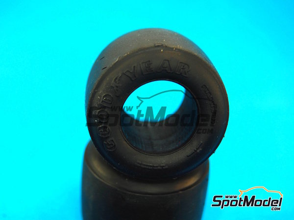 Image 5: 1970s F1 Slick tyre set | Tyre set in 1/20 scale manufactured by Model Factory Hiro (ref.&nbsp;MFH-P1046, also 4571102327556 and P1046)