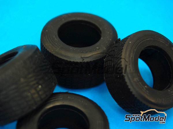 Image 5: Narrow rain tires - FIA Formula 1 World Championship 1990 | Tyre set in 1/20 scale manufactured by Model Factory Hiro (ref.&nbsp;MFH-P1051, also P1051)