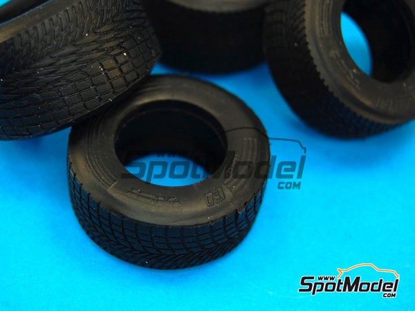 Image 7: Narrow rain tires - FIA Formula 1 World Championship 1990 | Tyre set in 1/20 scale manufactured by Model Factory Hiro (ref.&nbsp;MFH-P1051, also P1051)