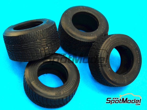 Image 8: Narrow rain tires - FIA Formula 1 World Championship 1990 | Tyre set in 1/20 scale manufactured by Model Factory Hiro (ref.&nbsp;MFH-P1051, also P1051)