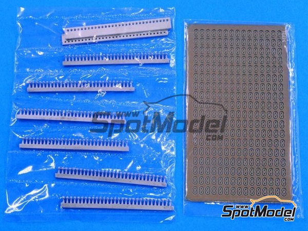 Image 1: Chain link by link | Chain set in 1/9 scale manufactured by Model Factory Hiro (ref.&nbsp;MFH-P1099, also 4571102326771 and P1099)