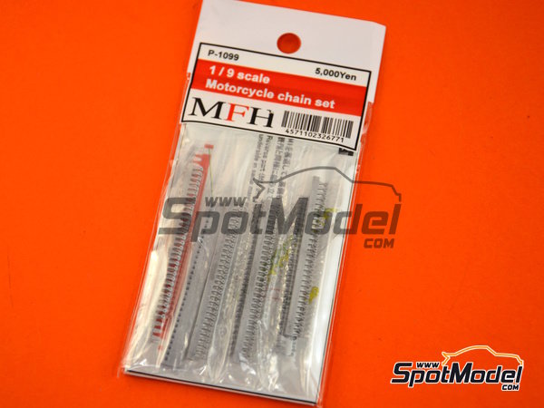 Image 8: Chain link by link | Chain set in 1/9 scale manufactured by Model Factory Hiro (ref.&nbsp;MFH-P1099, also 4571102326771 and P1099)