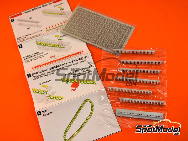 Image 11: Chain link by link | Chain set in 1/9 scale manufactured by Model Factory Hiro (ref.&nbsp;MFH-P1099, also 4571102326771 and P1099)