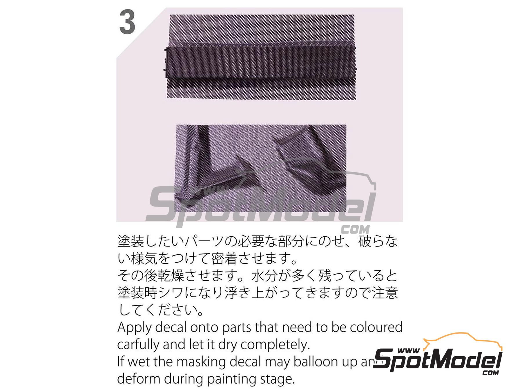 Image 8: Trama peque&ntilde;a de carbono | Calca de trama de fibra de carbono en escala&nbsp;1/24 fabricado por Model Factory Hiro (ref.&nbsp;MFH-P1107, tambien 4571102326764 y P1107)
