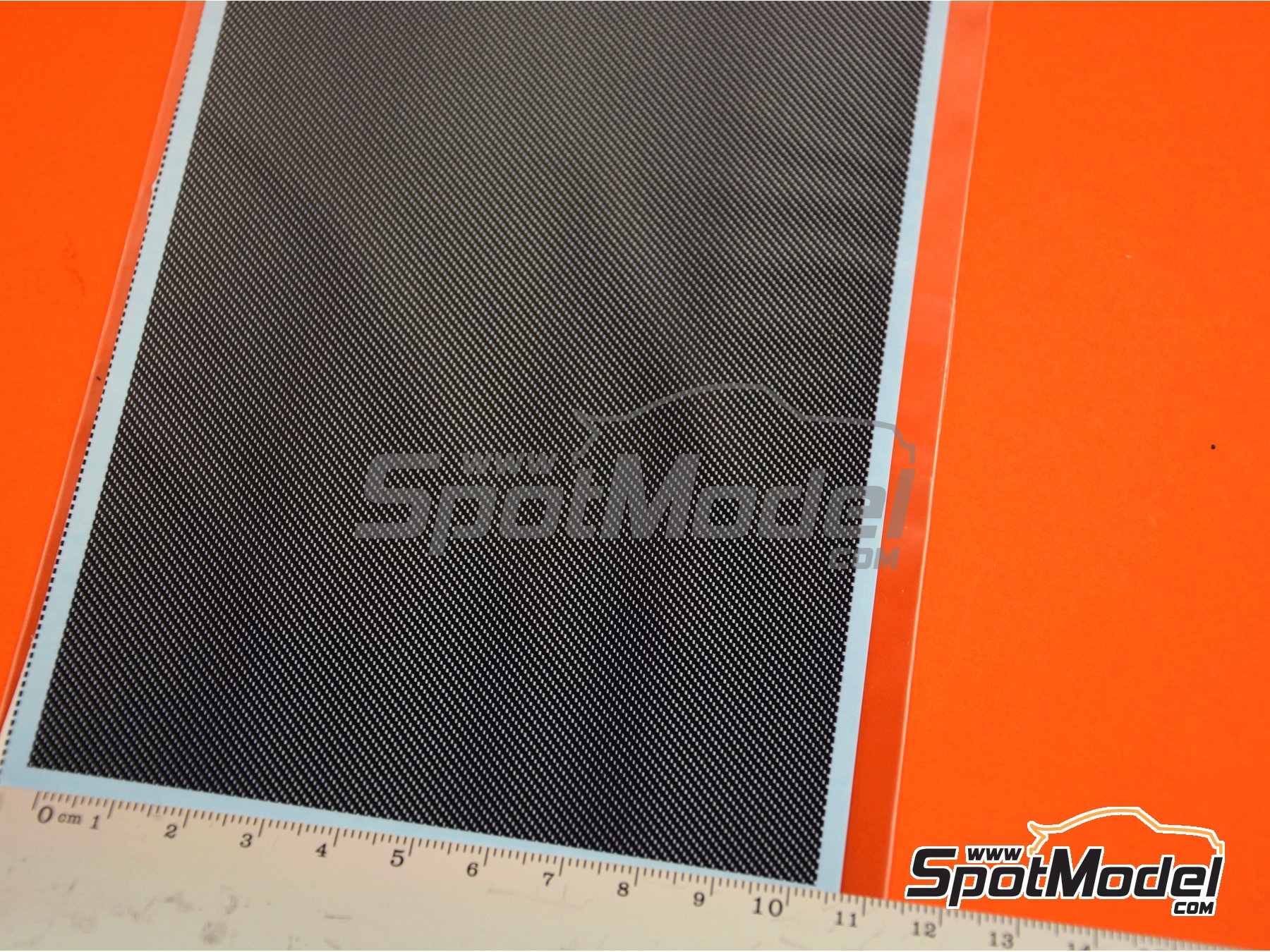 Image 5: Large carbon fiber pattern | Carbon fiber decal in 1/43 scale manufactured by Model Factory Hiro (ref. MFH-P1108, also 4571102326757 and P1108)