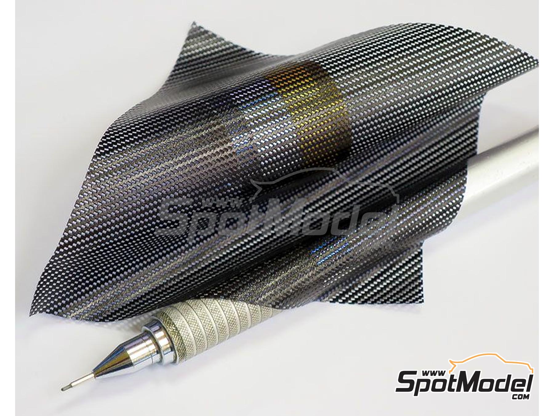 Image 10: Large carbon fiber pattern | Carbon fiber decal in 1/43 scale manufactured by Model Factory Hiro (ref. MFH-P1108, also 4571102326757 and P1108)