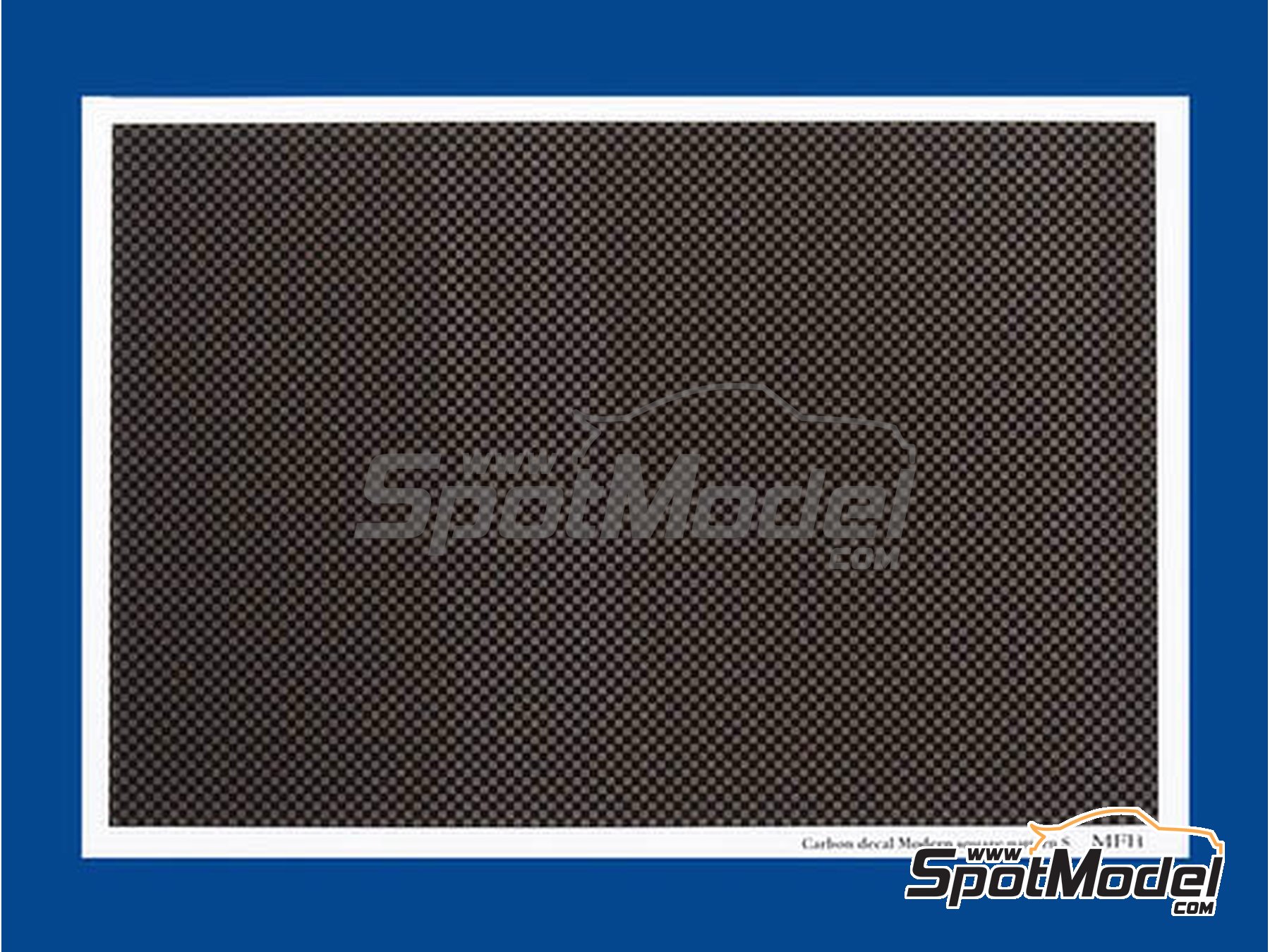 Image 1: Carbon Decal Modern Square Pattern Small | Carbon fiber decal in 1/24 scale manufactured by Model Factory Hiro (ref.&nbsp;MFH-P1132, also 4571102326399 and P1132)