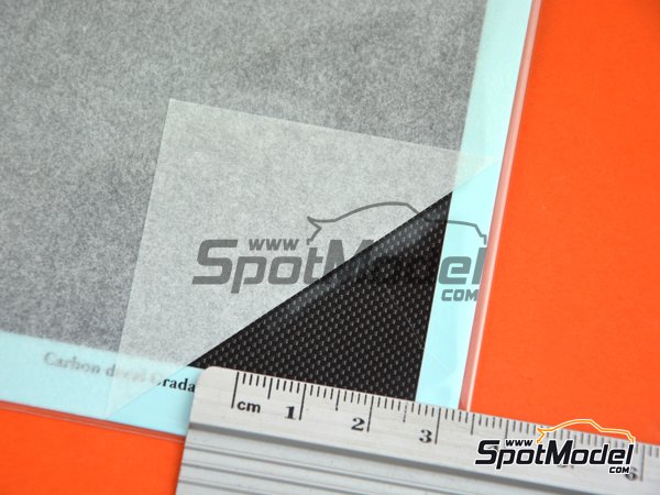 Image 3: Fibra de carbono con trama de tipo 1 de tamaño pequeño | Calca de trama de fibra de carbono en escala 1/24 fabricado por Model Factory Hiro (ref. MFH-P1133, tambien 4571102326382 y P1133)