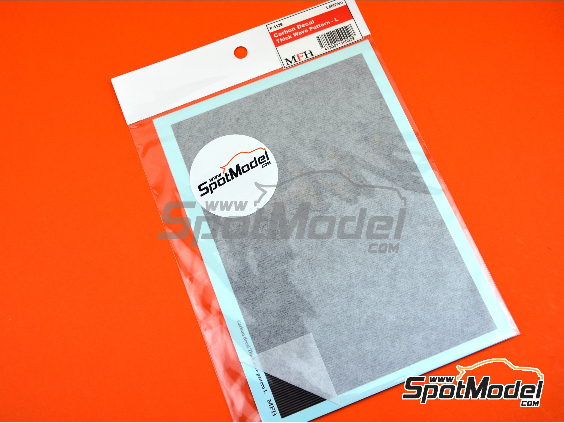 Image 2: Fibra de carbono con trama gruesa de tipo 1 de tama&ntilde;o grande | Calca de trama de fibra de carbono en escala&nbsp;1/12 fabricado por Model Factory Hiro (ref.&nbsp;MFH-P1139, tambien 4580011500028 y P1139)