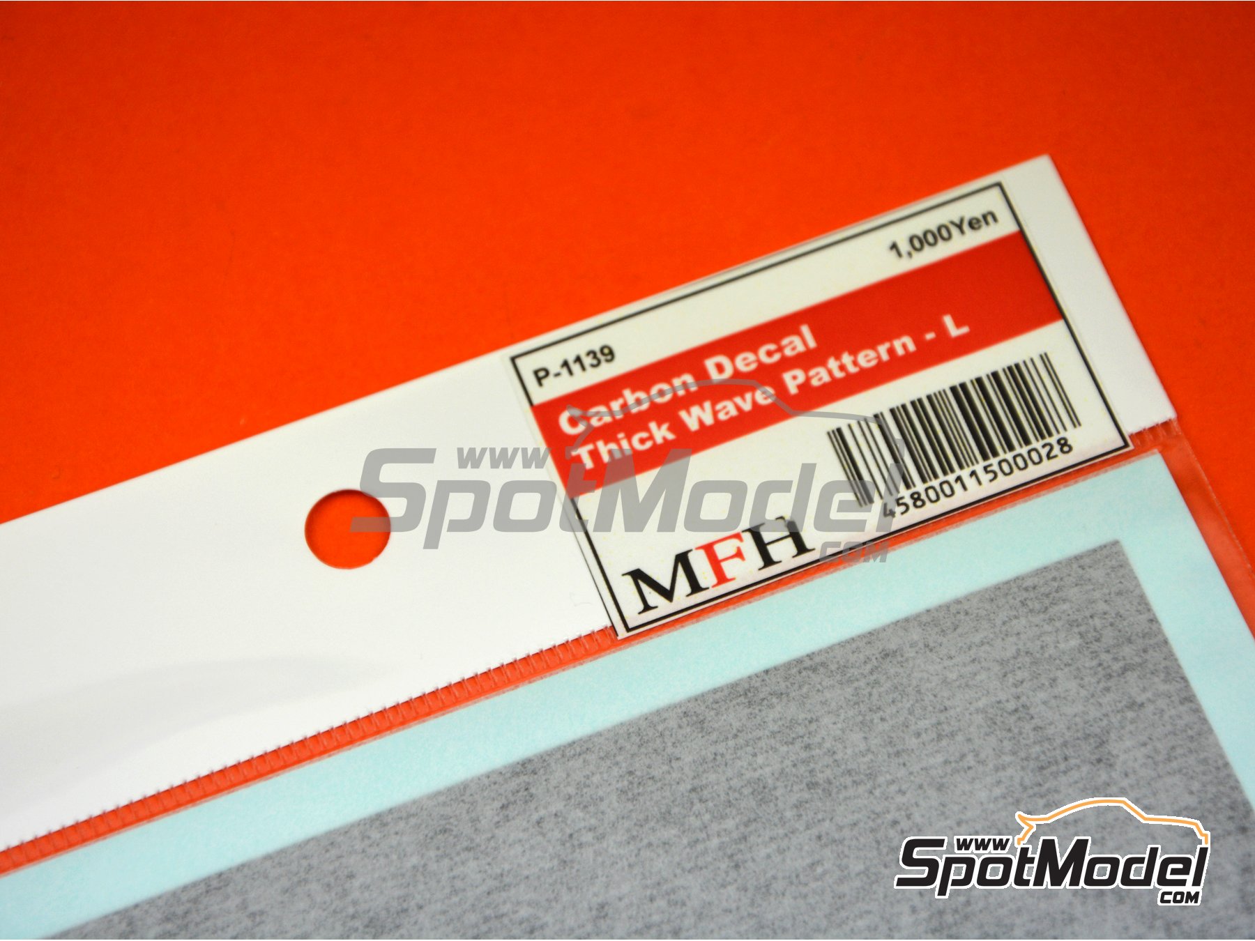 Image 3: Fibra de carbono con trama gruesa de tipo 1 de tama&ntilde;o grande | Calca de trama de fibra de carbono en escala&nbsp;1/12 fabricado por Model Factory Hiro (ref.&nbsp;MFH-P1139, tambien 4580011500028 y P1139)