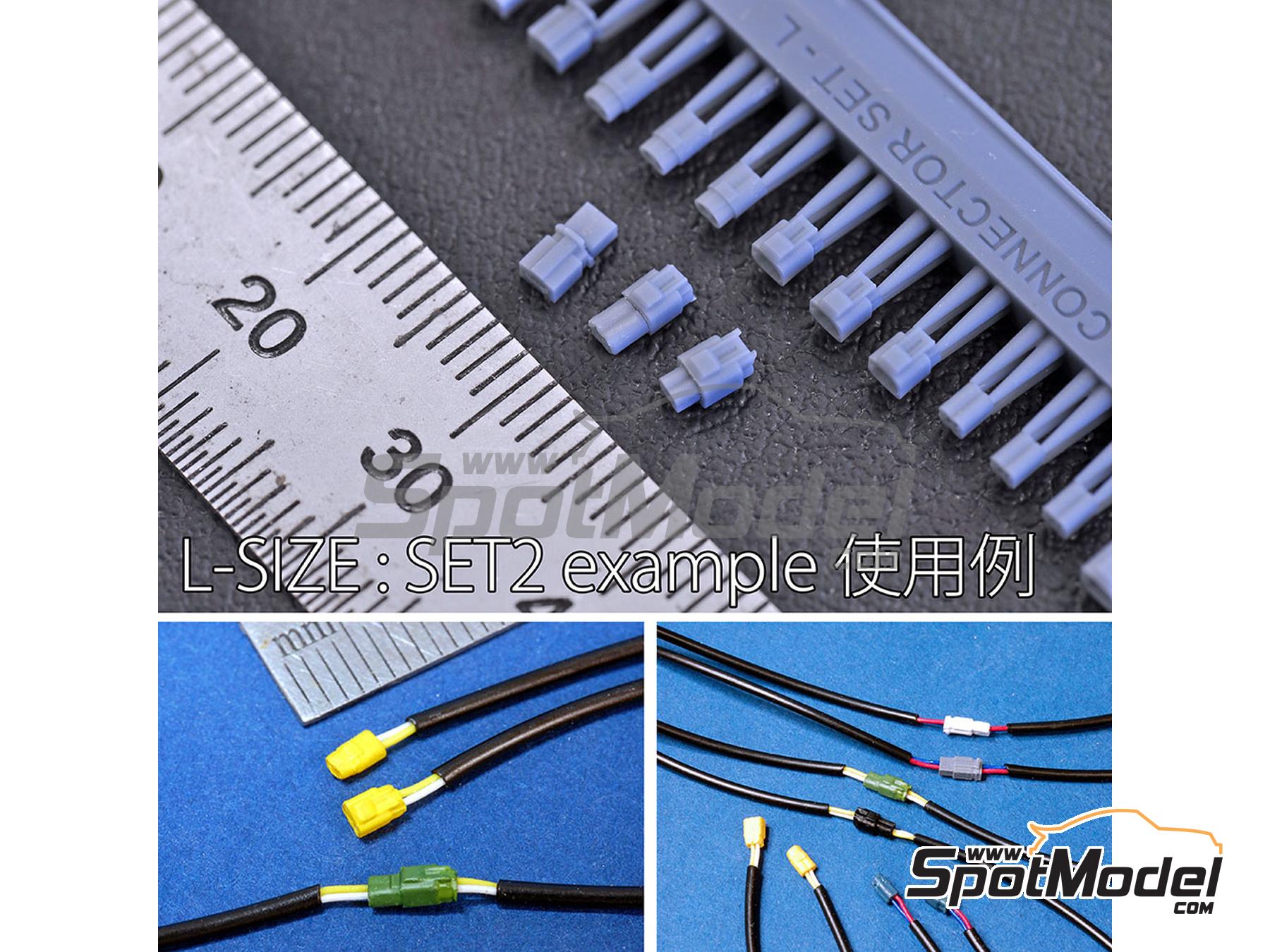 Image 4: Connector and Joint Set - L-Size | Hose joints in 1/12 scale manufactured by Model Factory Hiro (ref.&nbsp;MFH-P1164, also 4580011500288 and P1164)