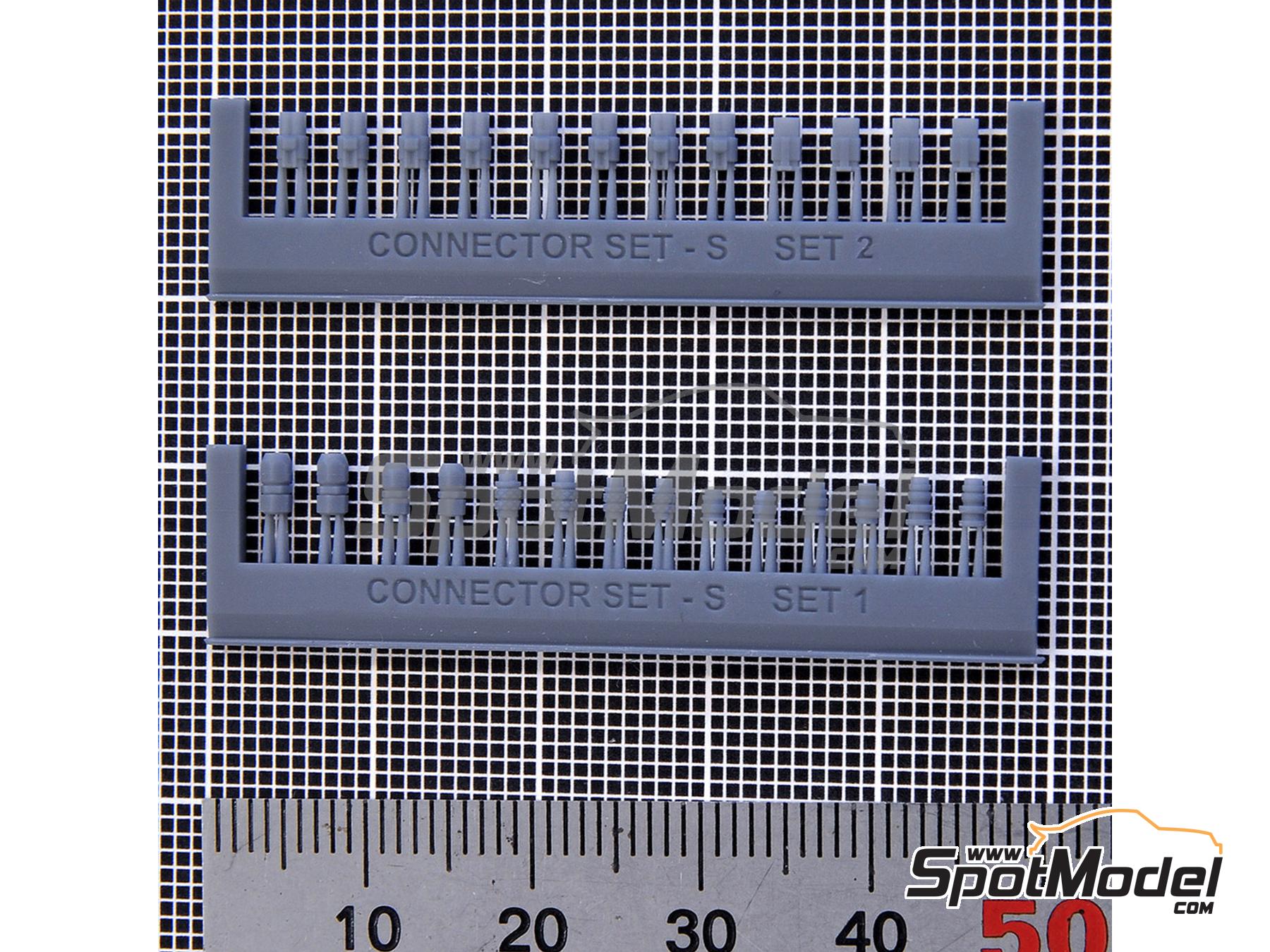 Image 2: Connector and Joint Set - S-Size | Hose joints in 1/24 scale manufactured by Model Factory Hiro (ref. MFH-P1165, also 4580011500295 and P1165)