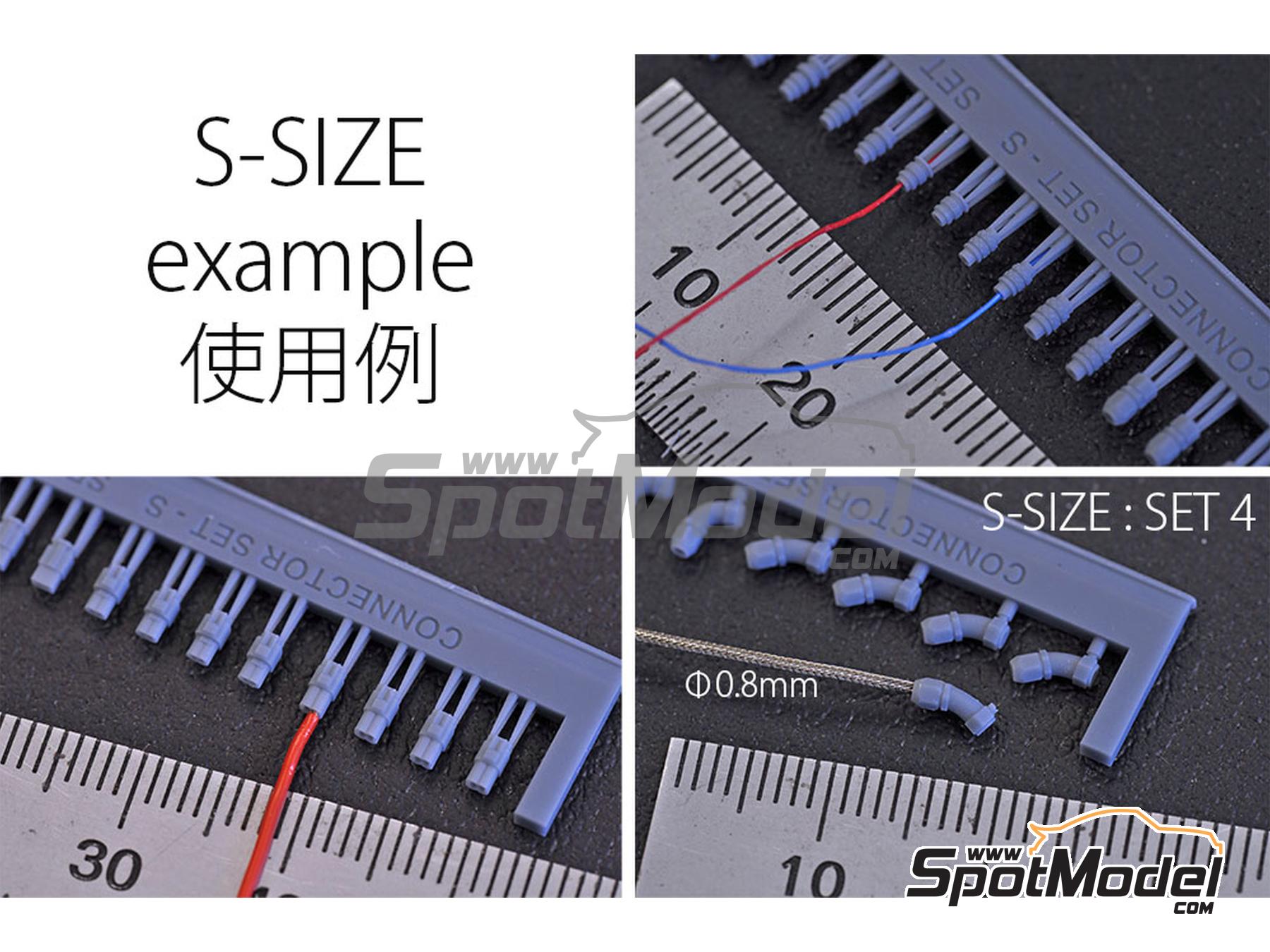 Image 4: Connector and Joint Set - S-Size | Hose joints in 1/24 scale manufactured by Model Factory Hiro (ref. MFH-P1165, also 4580011500295 and P1165)